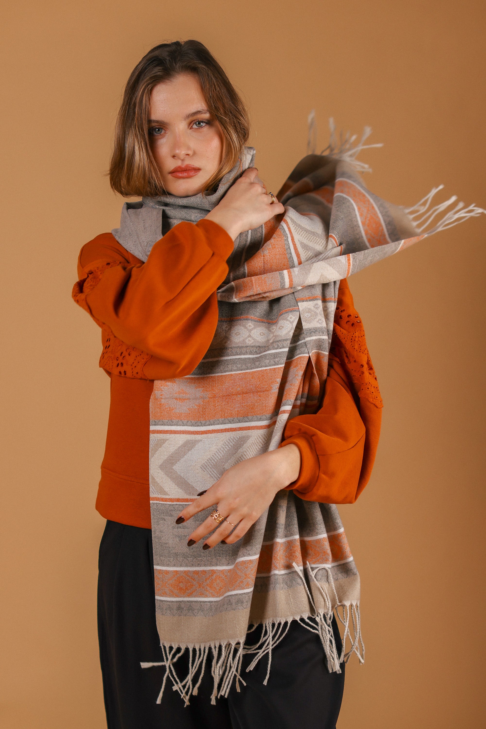 Scarf Zelia Beige Orange