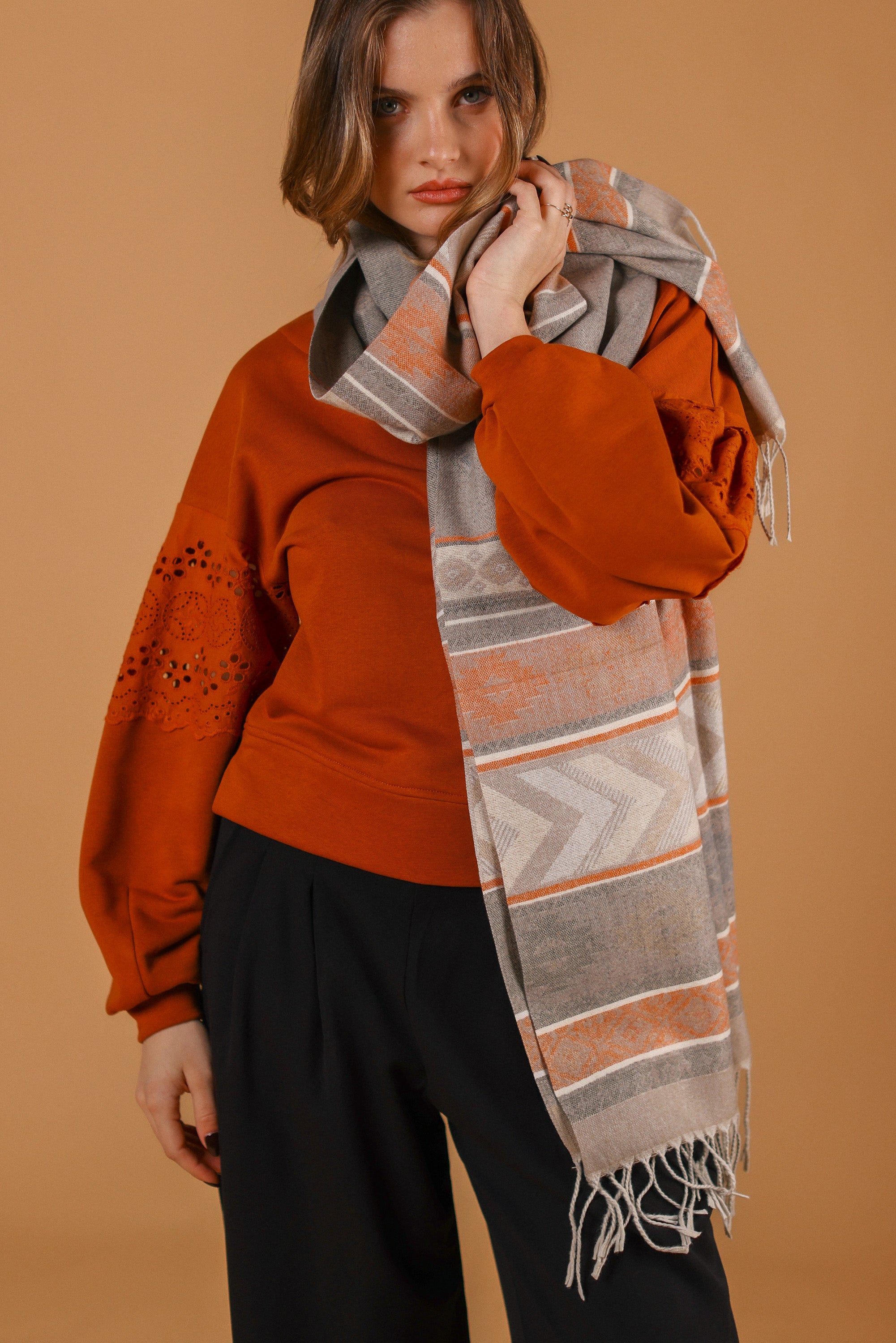 Scarf Zelia Beige Orange