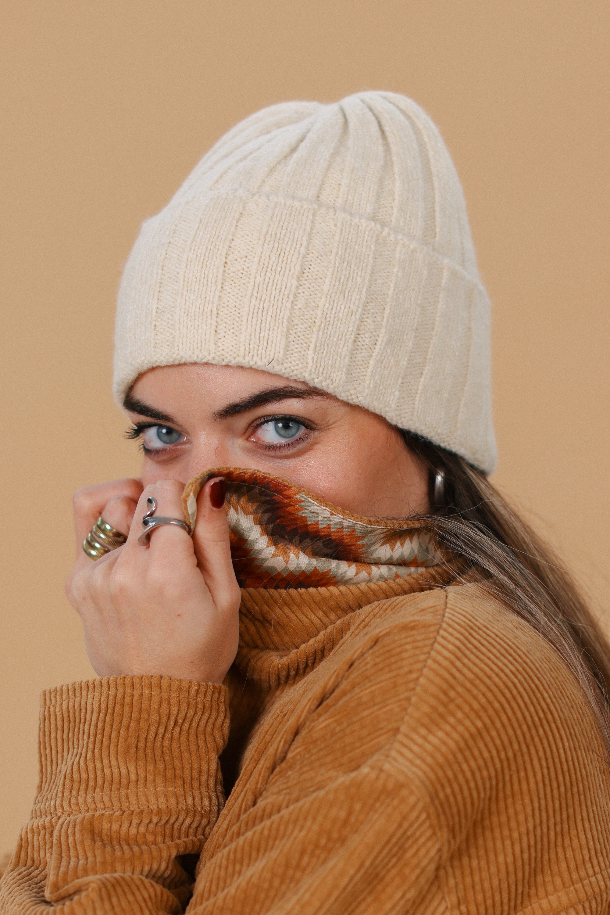 Beanie Cozy Knit Cream