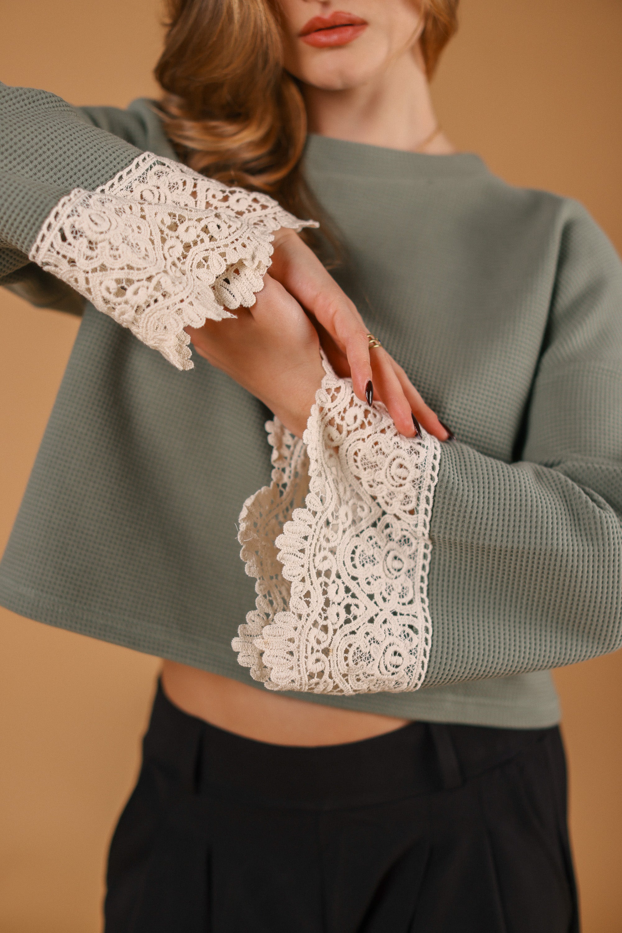 Sweater Teagan Sage Lace