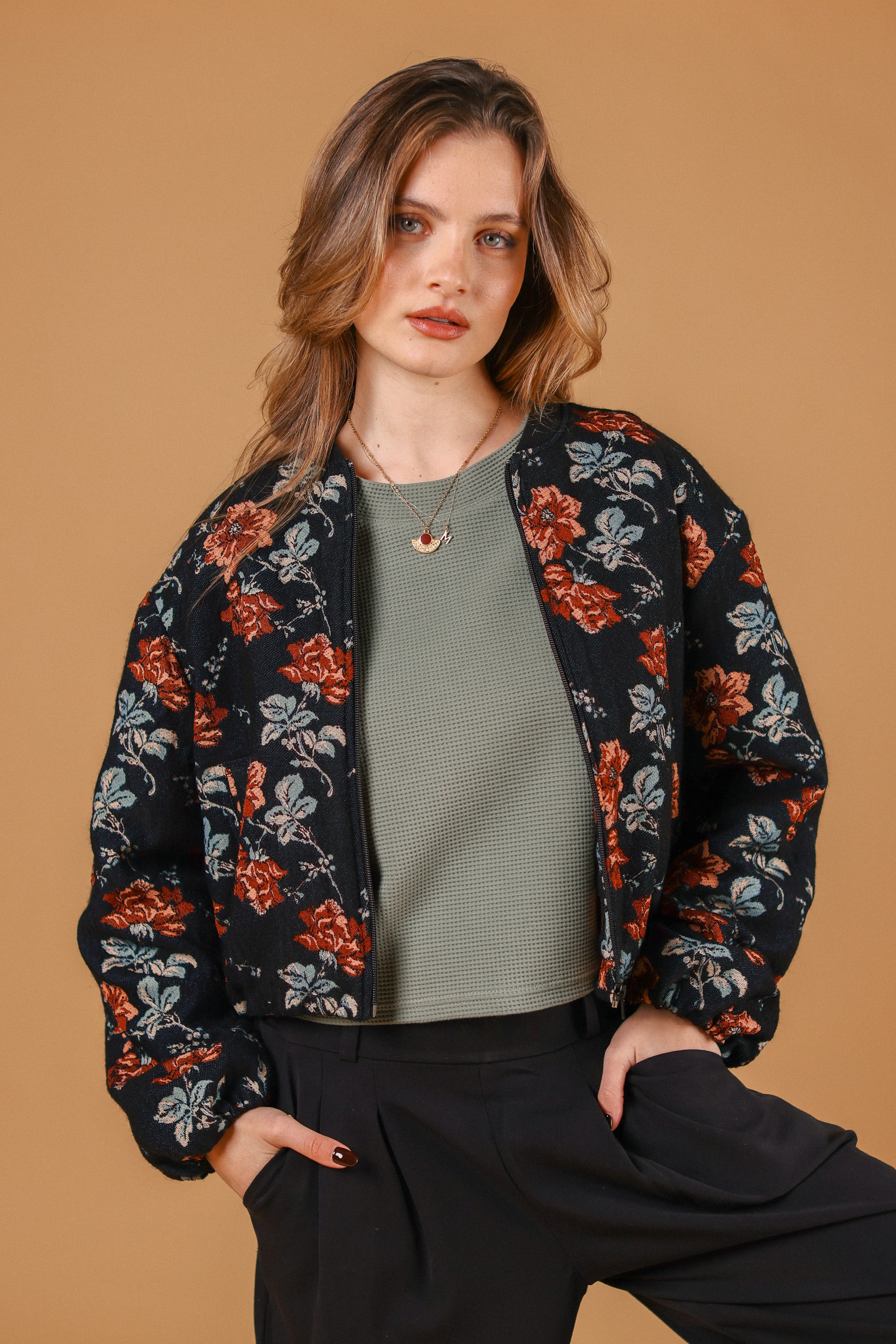 Bomber Jacket Jody Noir Rose