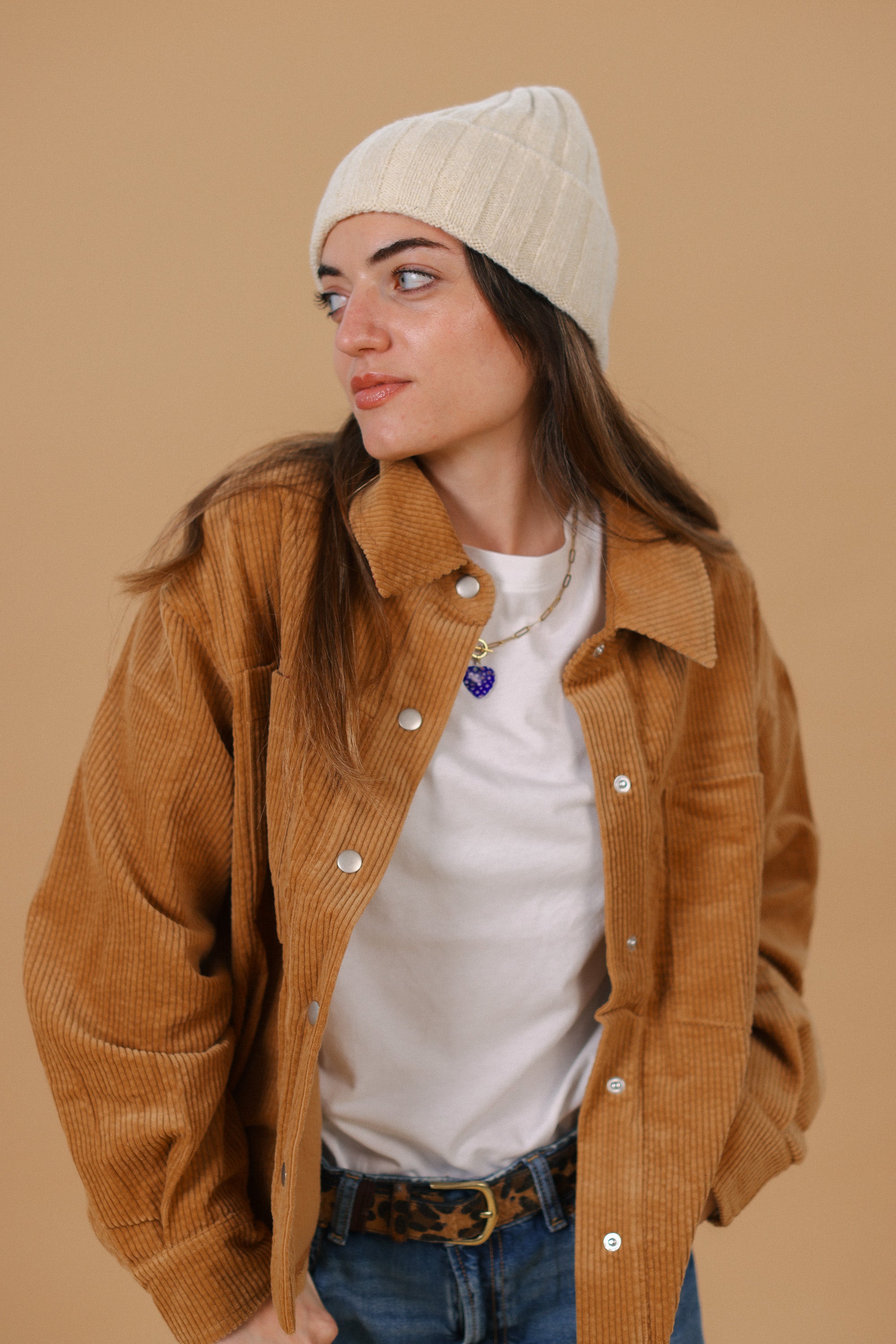 Beanie Cozy Knit Cream