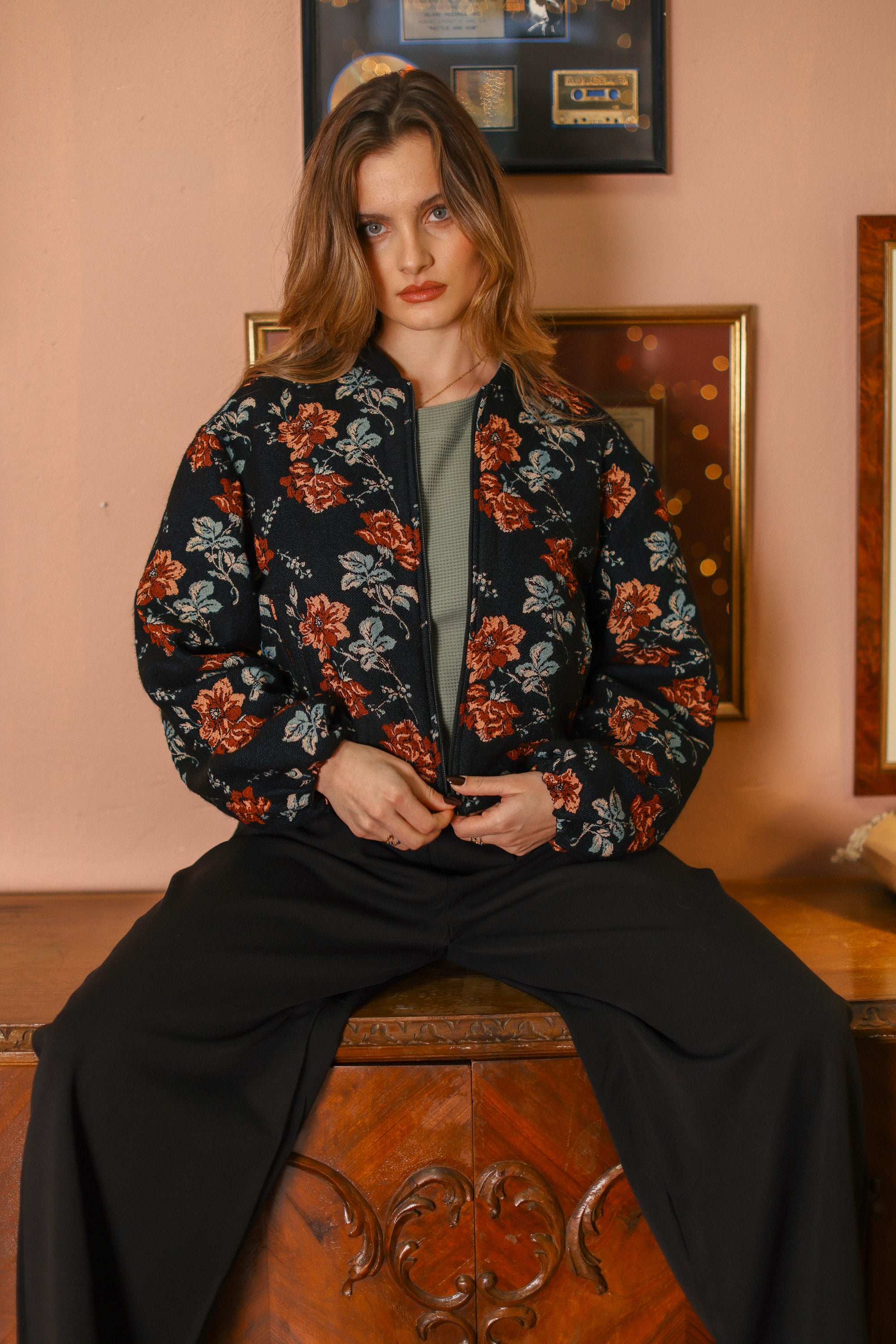 Bomber Jacket Jody Noir Rose