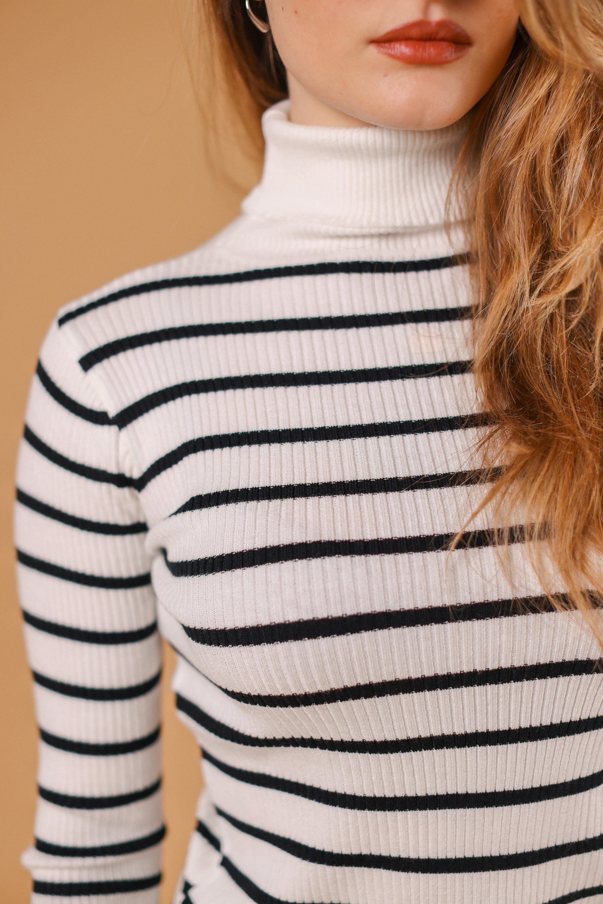 Knit Top Jesap Cream Stripes