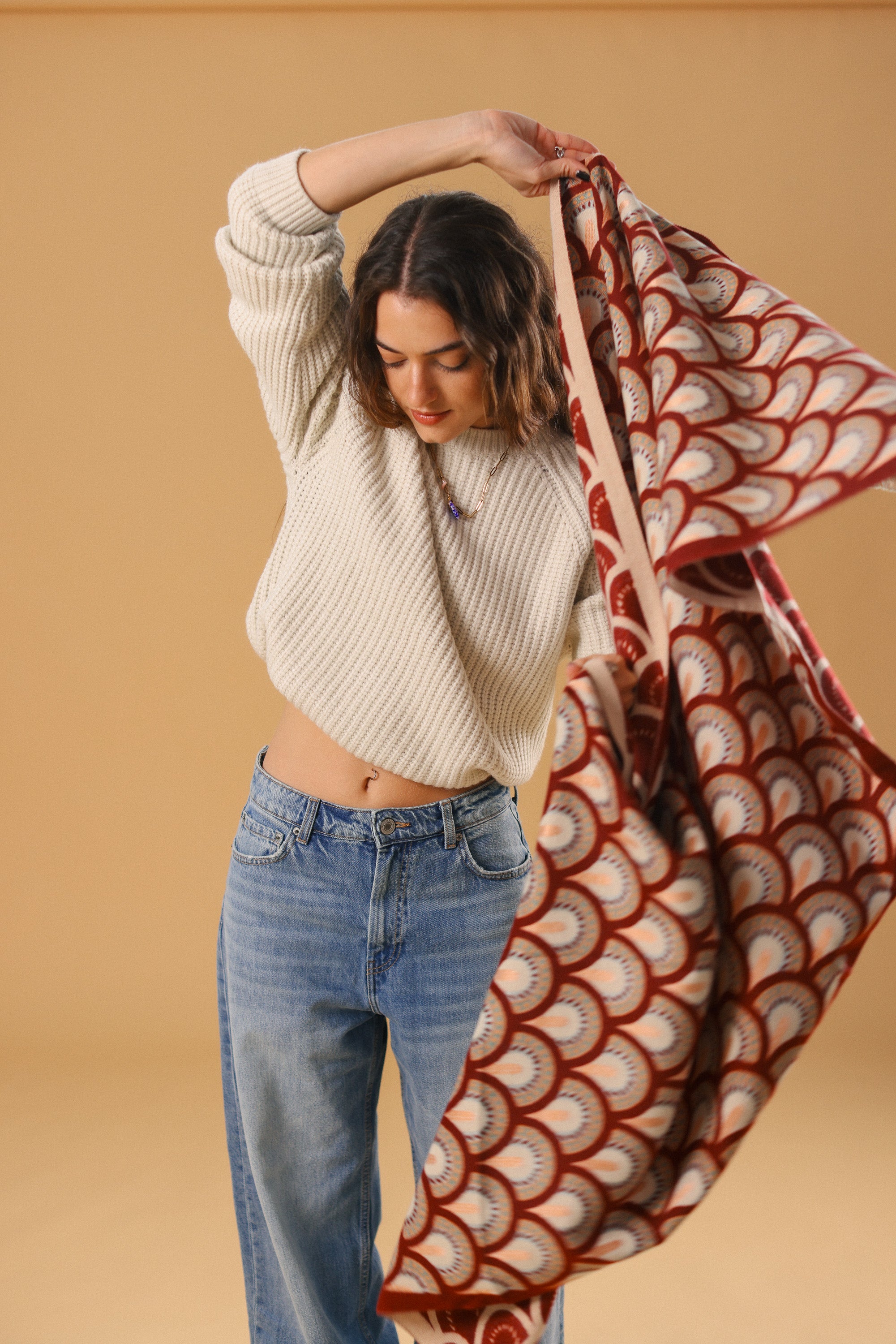 Scarf Plumea Burgundy