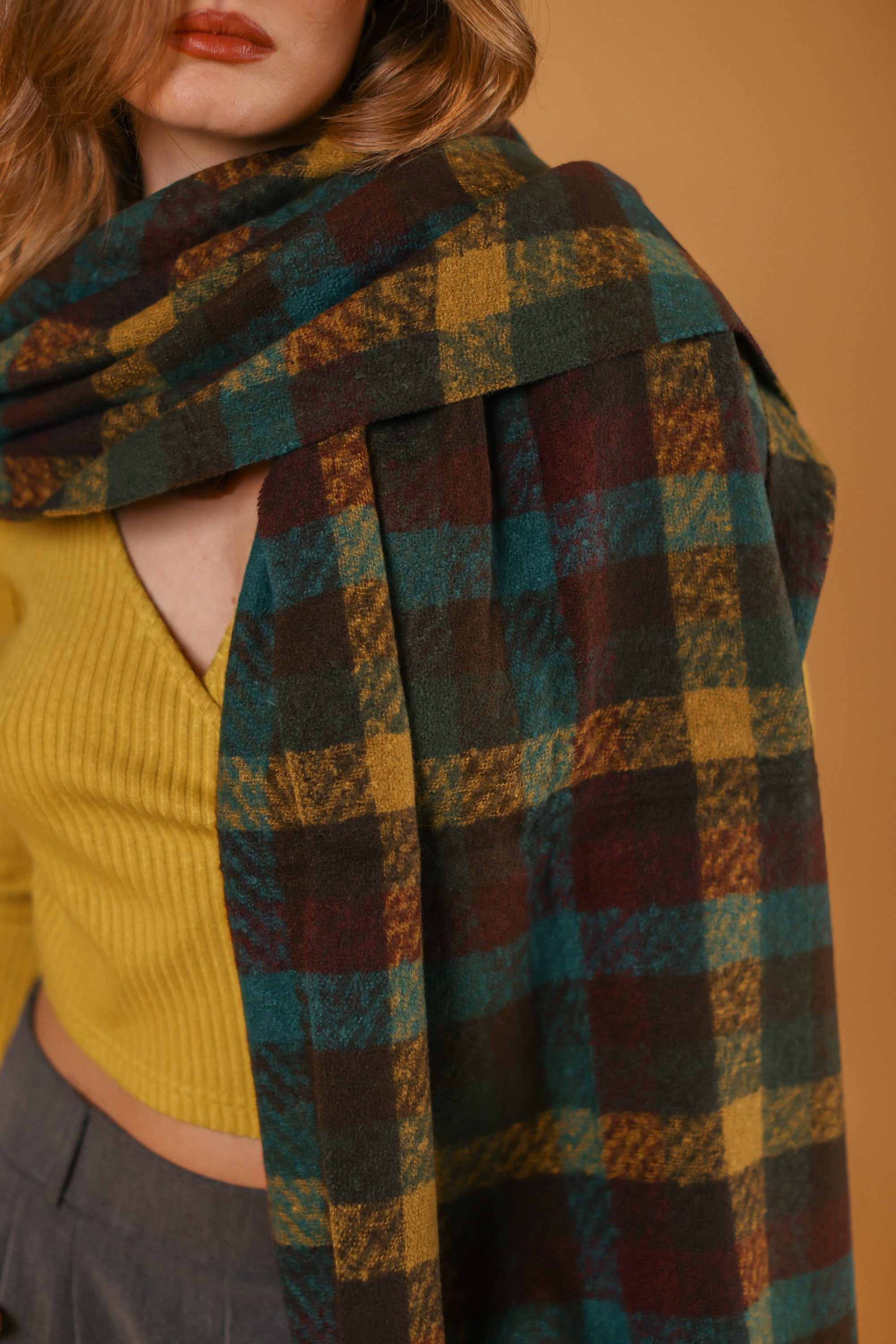 Scarf Callen Burgundy Petrol