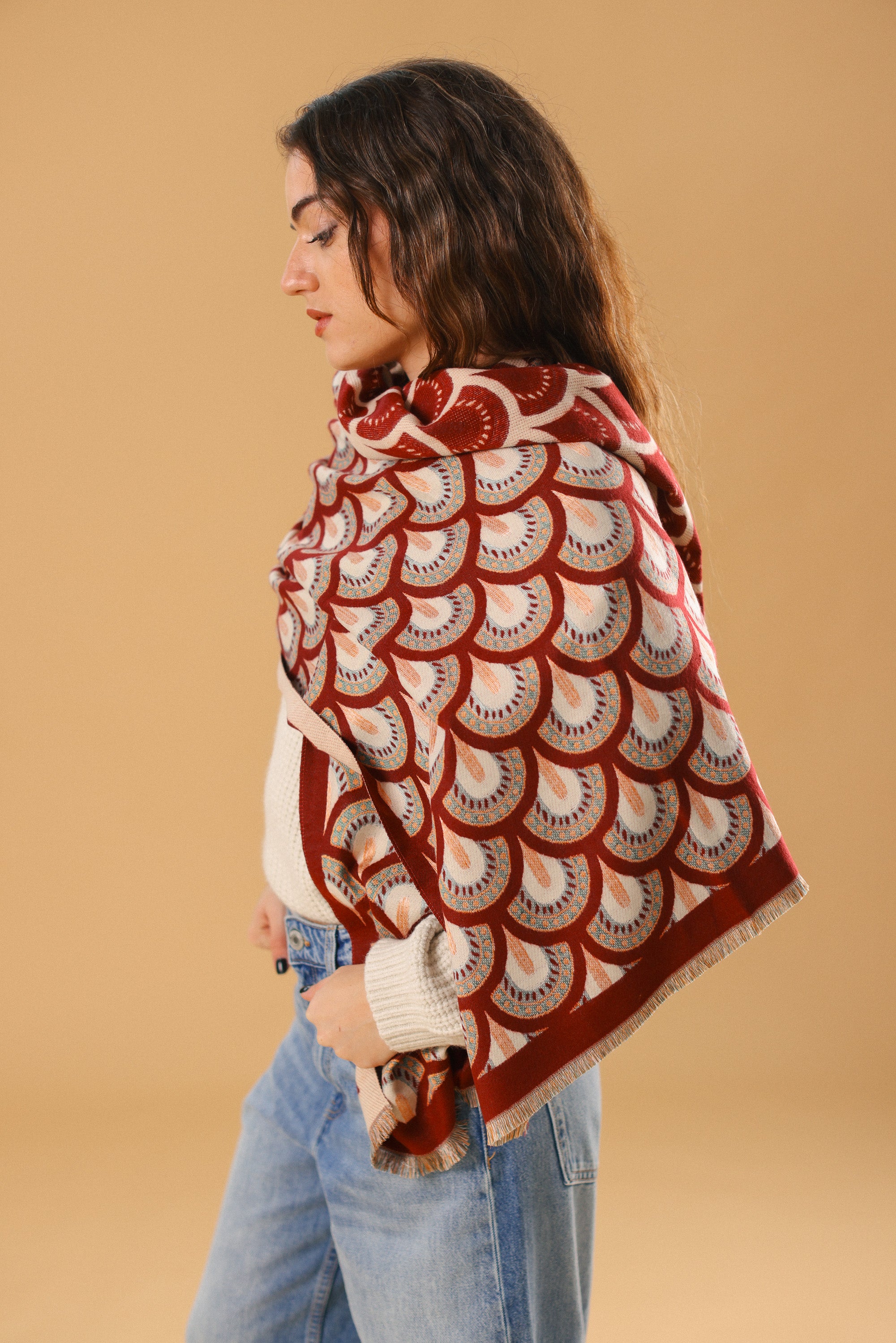 Scarf Plumea Burgundy