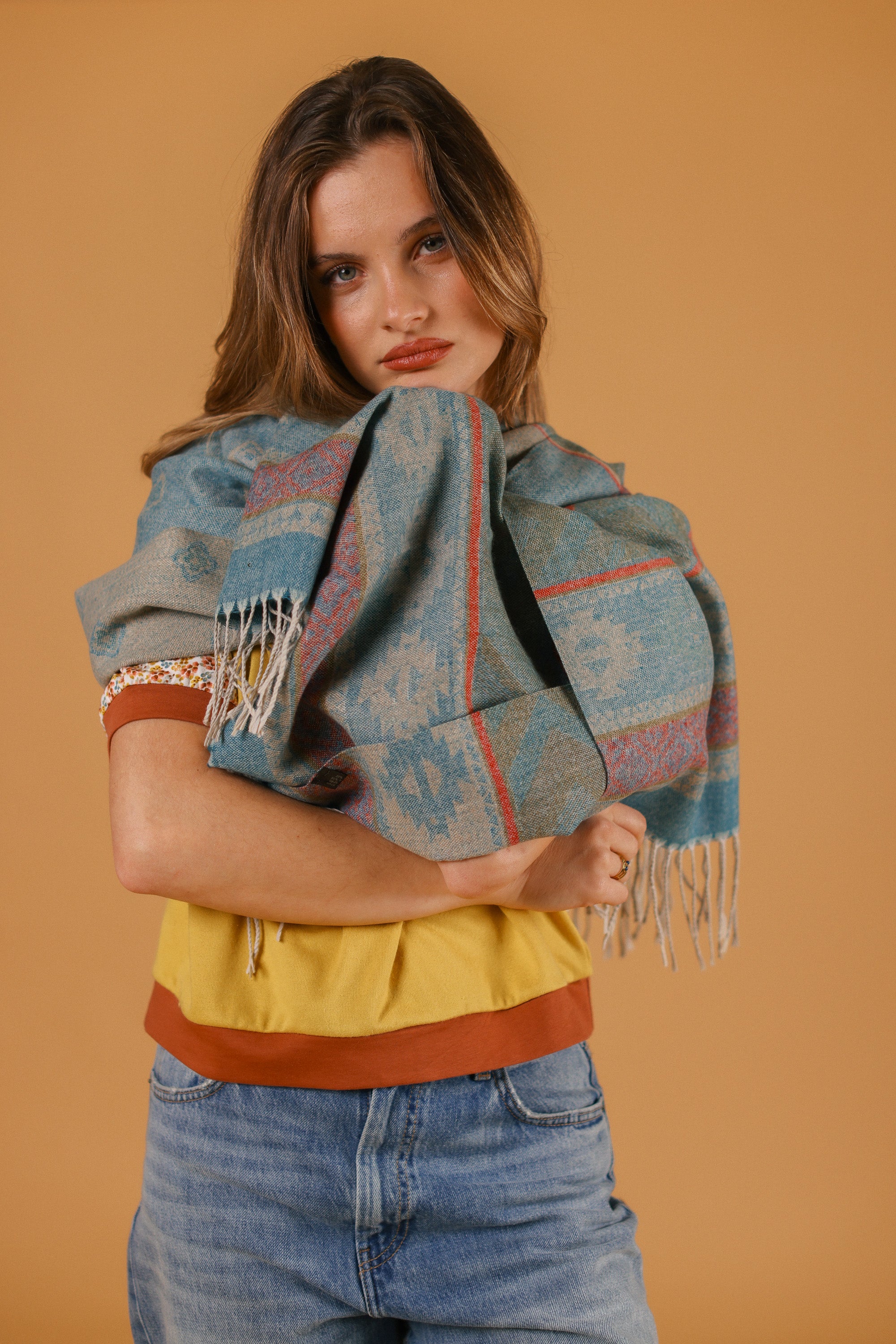 Scarf Zelia Petrol Red