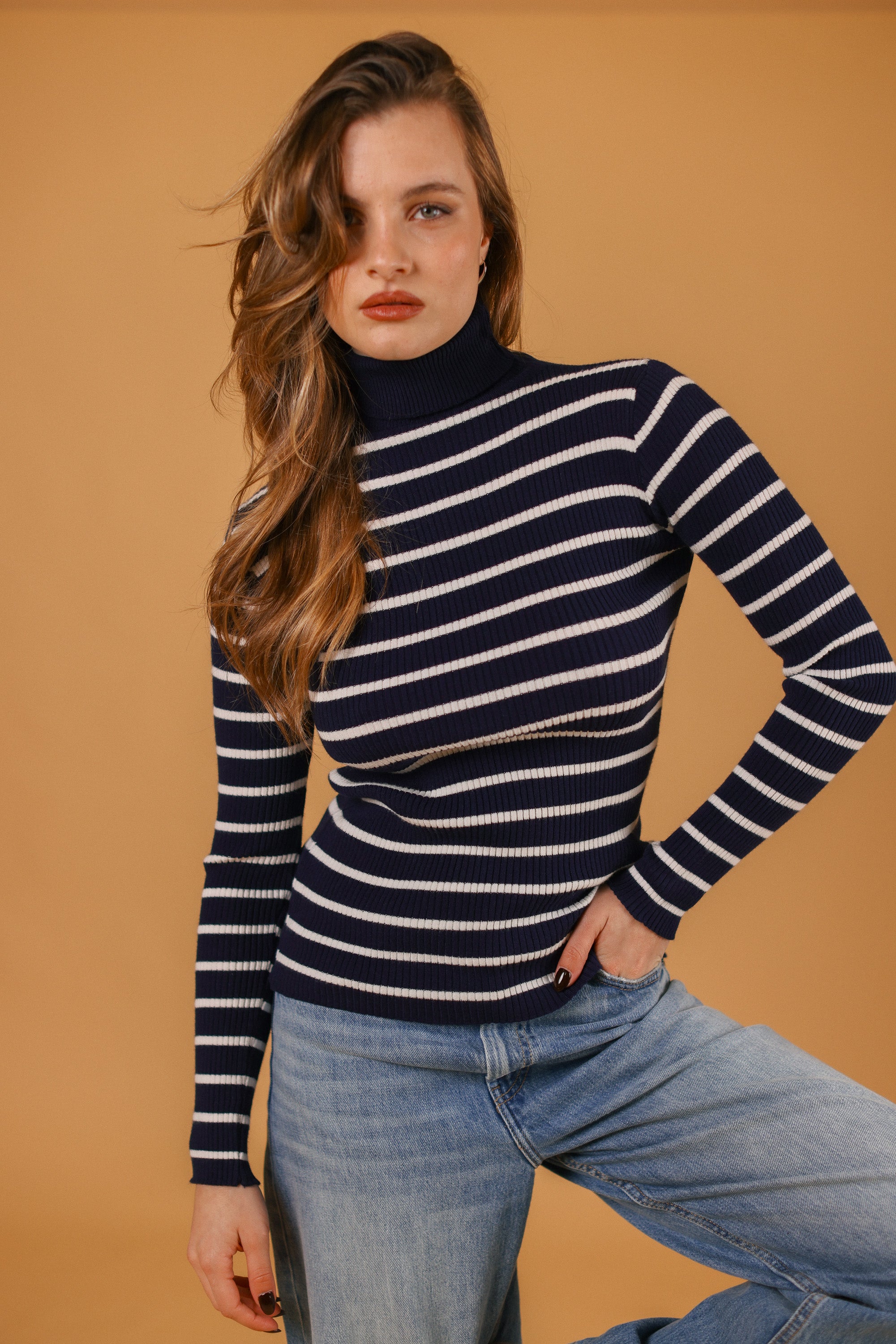 Knit Top Jesap Navy Stripes