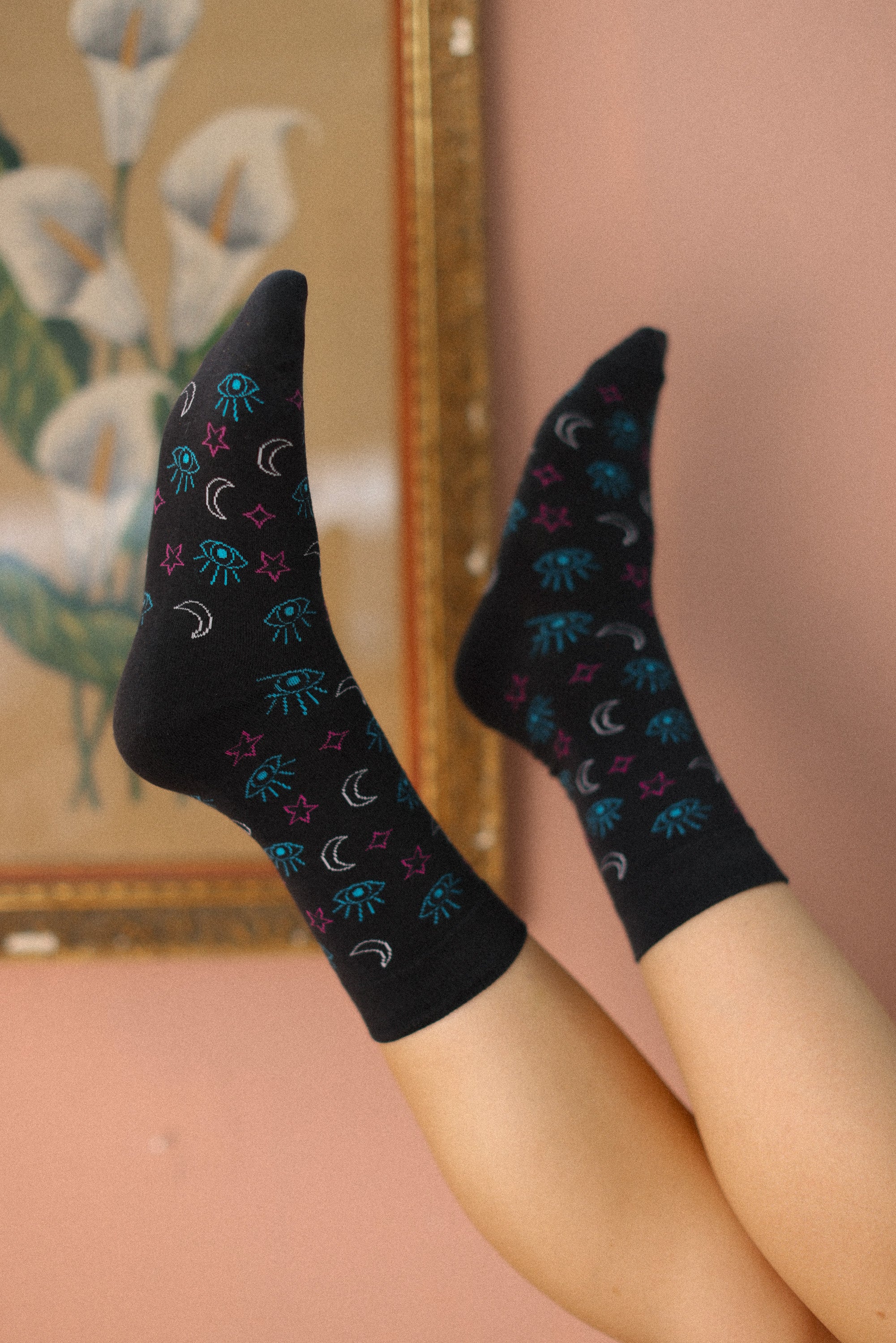 Socks Moon, stars & eyes