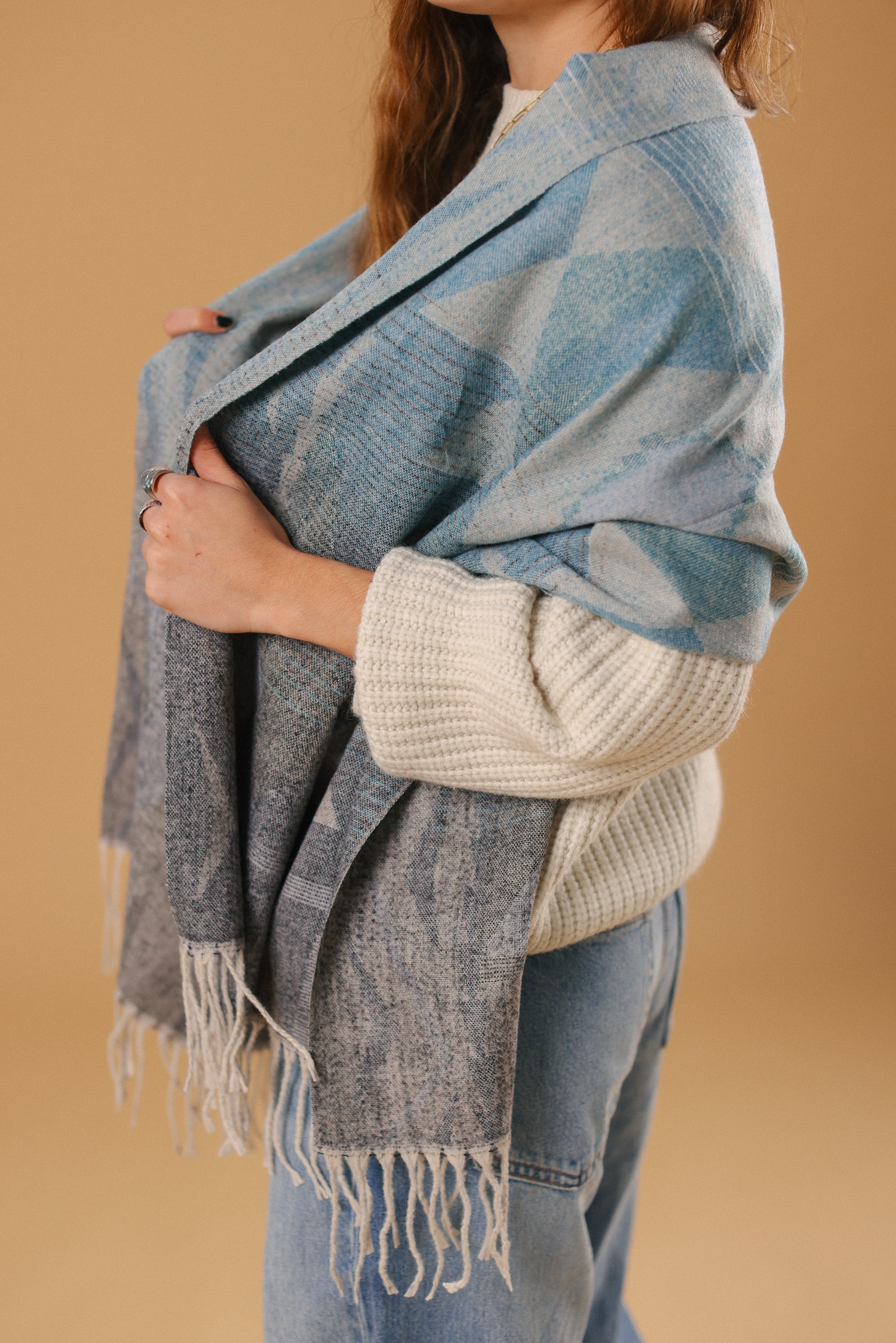 Scarf Auravine Petrol Grey