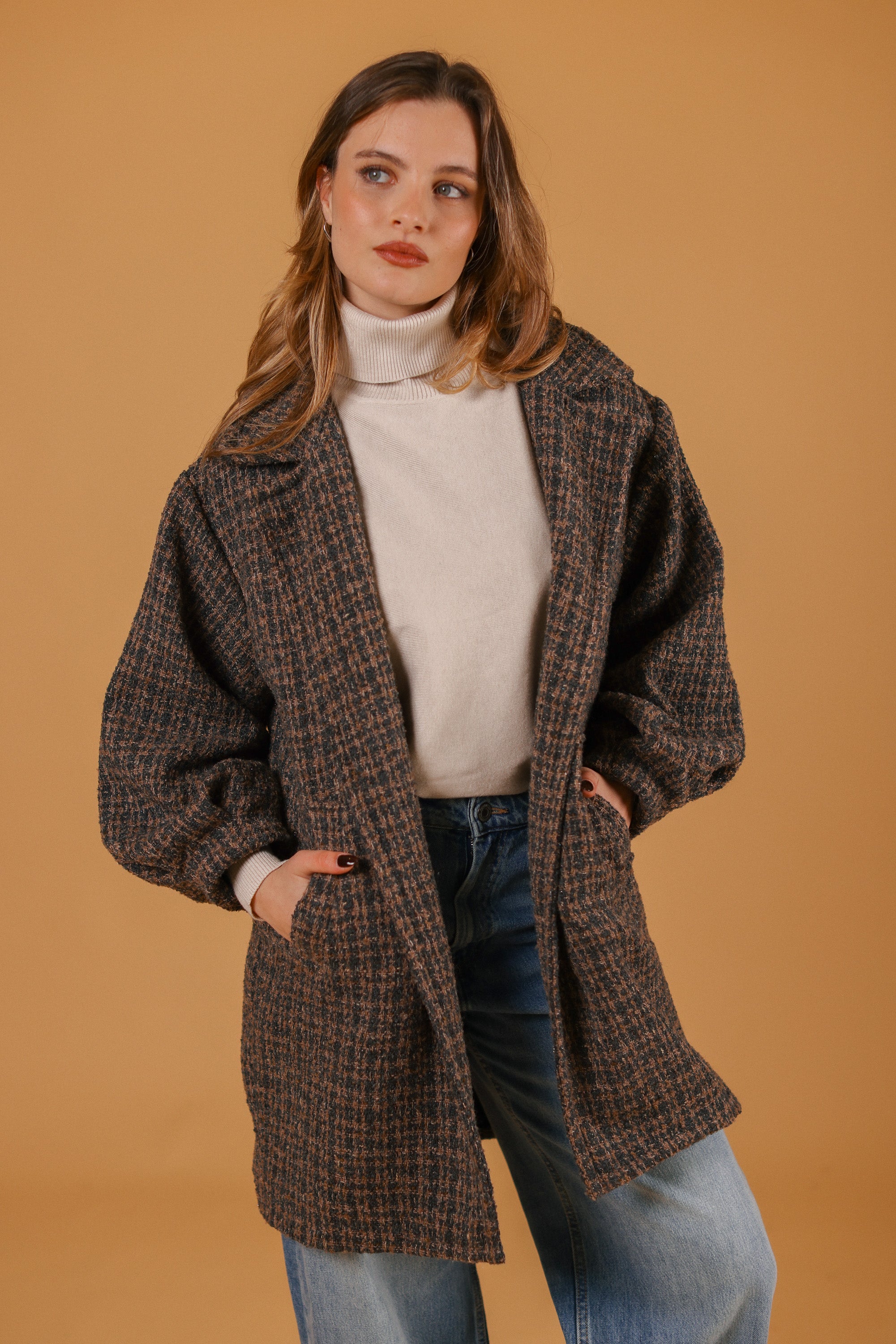 Coat Brinley Petrol-Brown