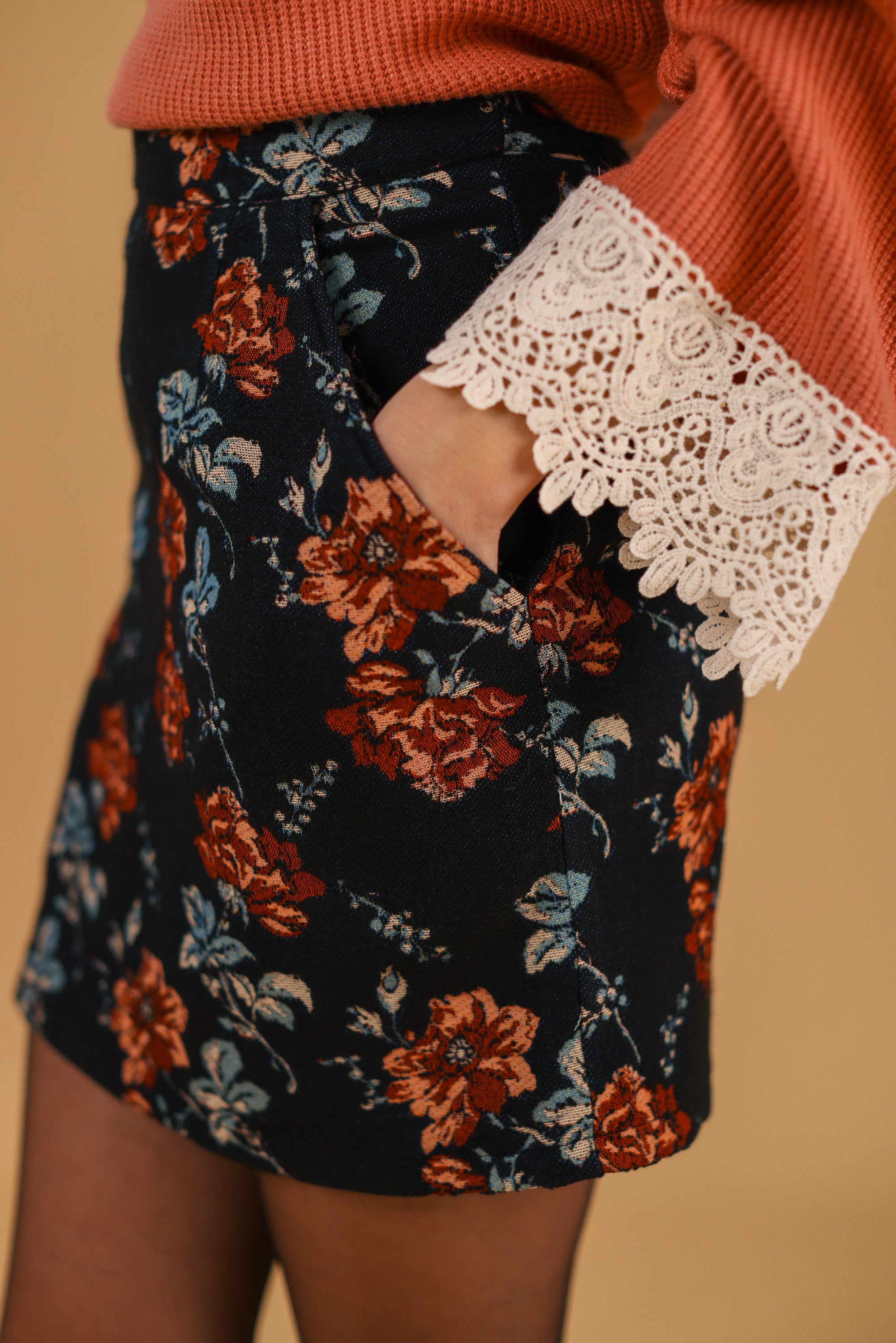 Skirt Blair Noir Rose