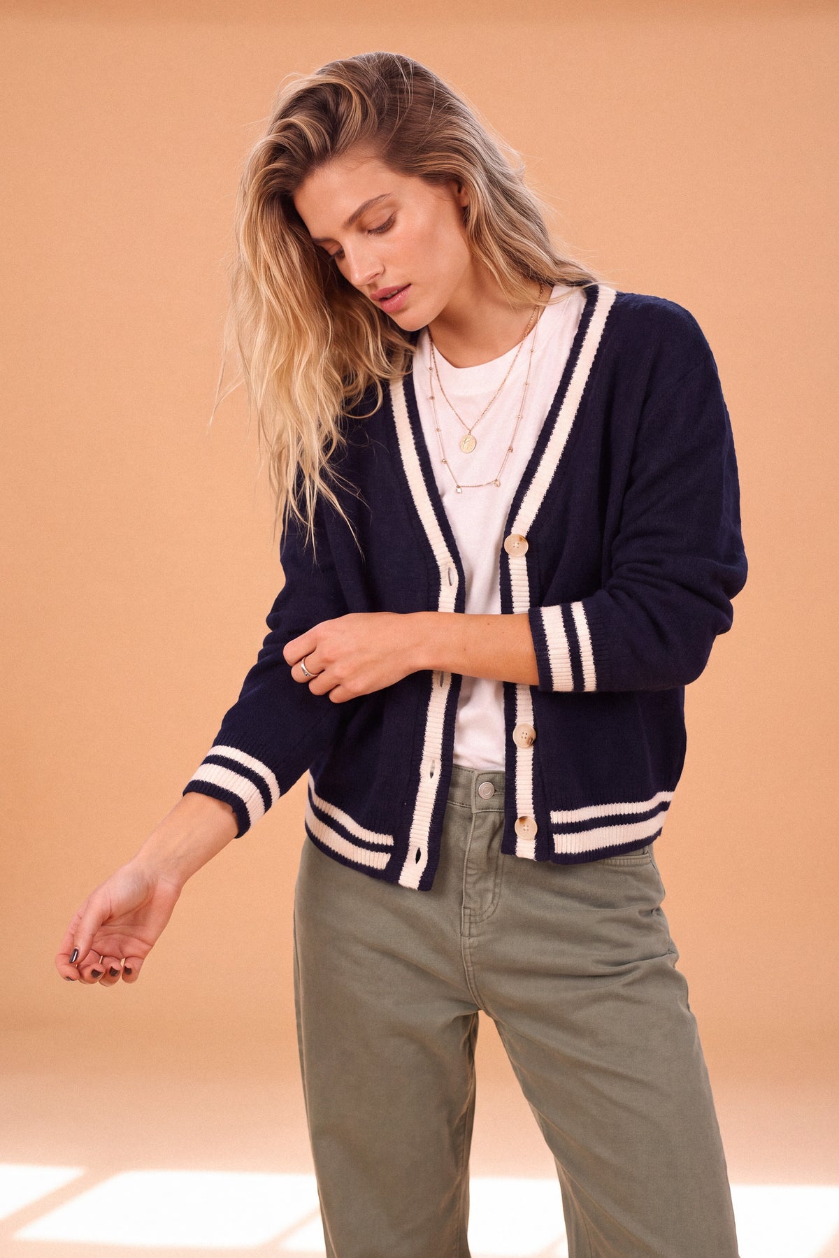 Knitted Cardigan Auri Blue
