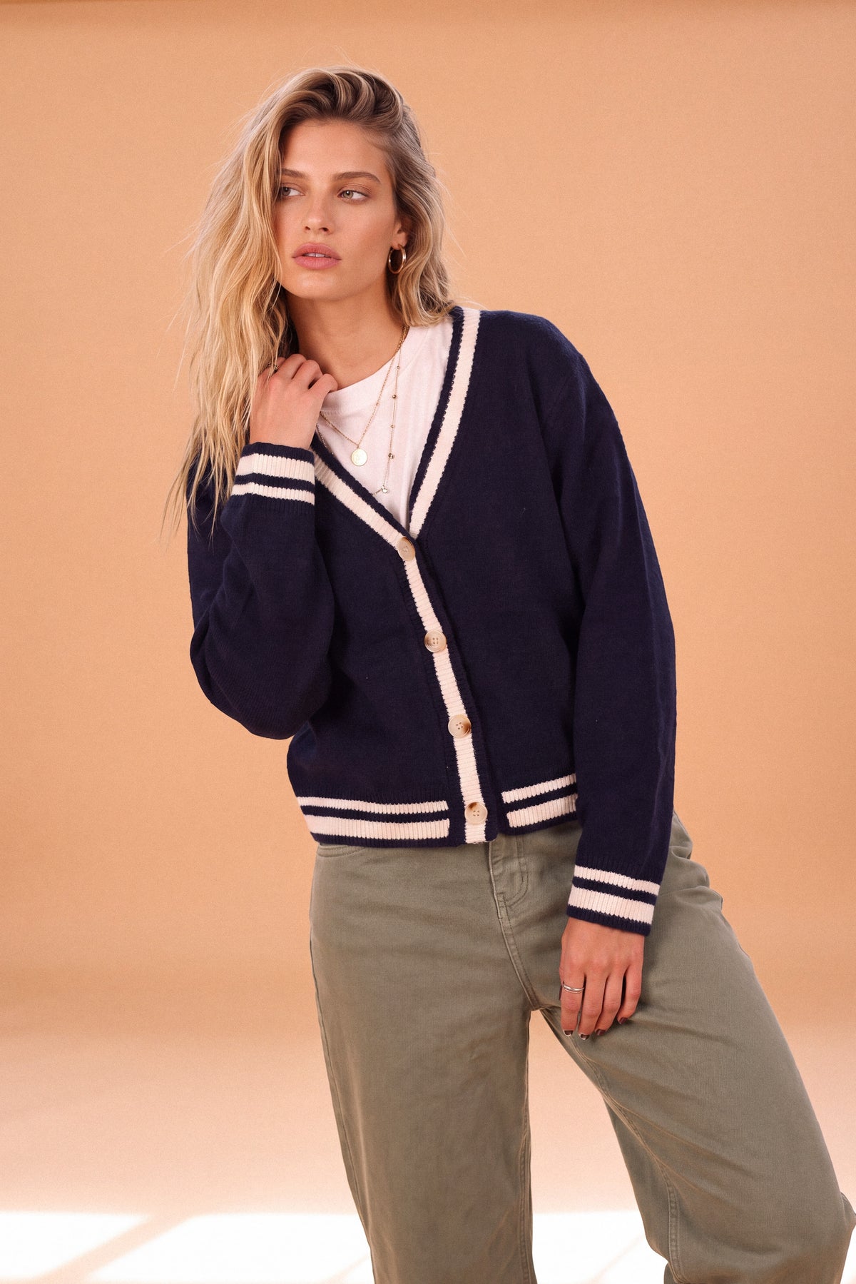 Knitted Cardigan Auri Blue