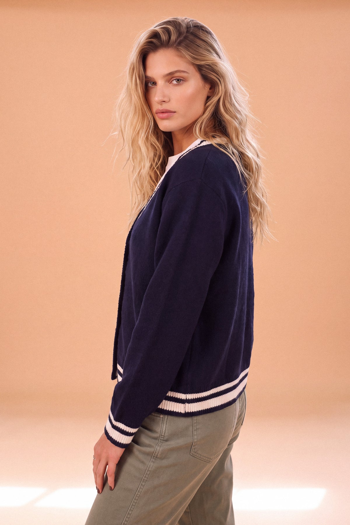 Knitted Cardigan Auri Blue