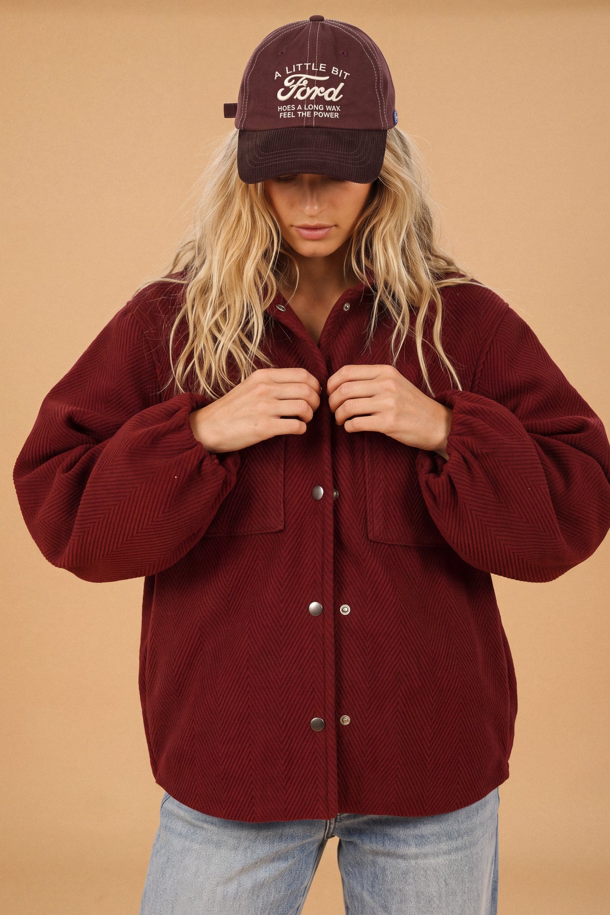 Jacket Kimi Burgundy Herringbone