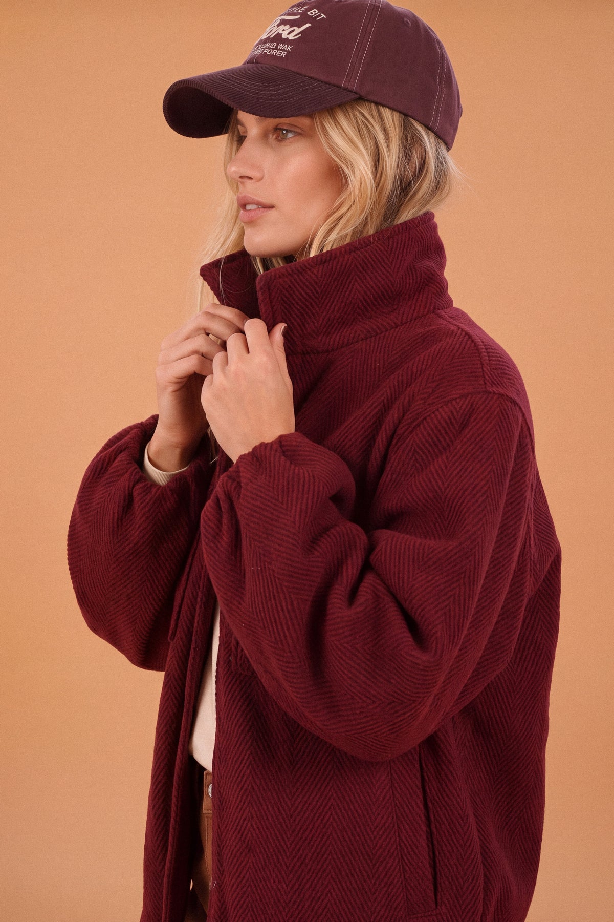 Jacket Kimi Burgundy Herringbone