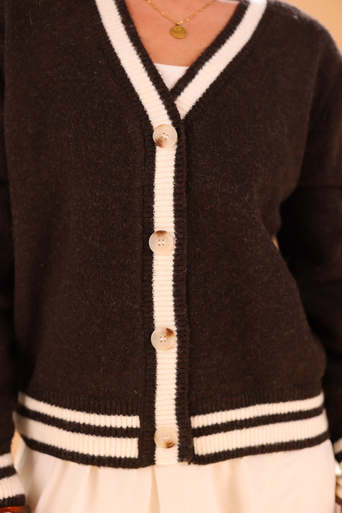 Knitted Cardigan Auri Brown