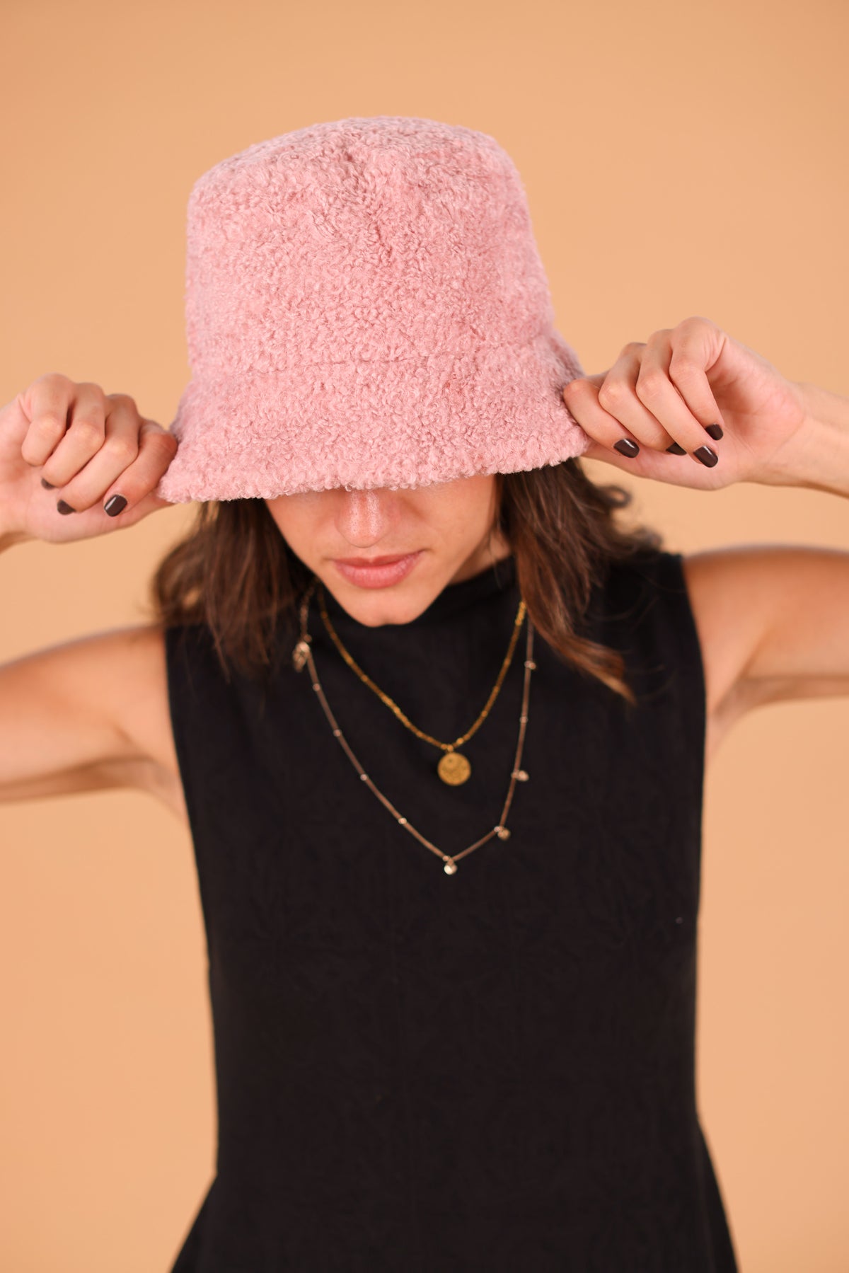 Bucket Hat Teddy Pink