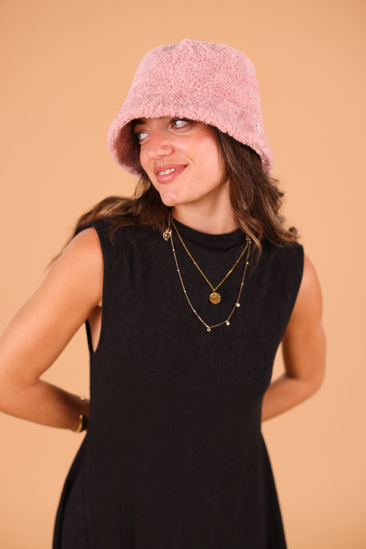 Bucket Hat Teddy Pink