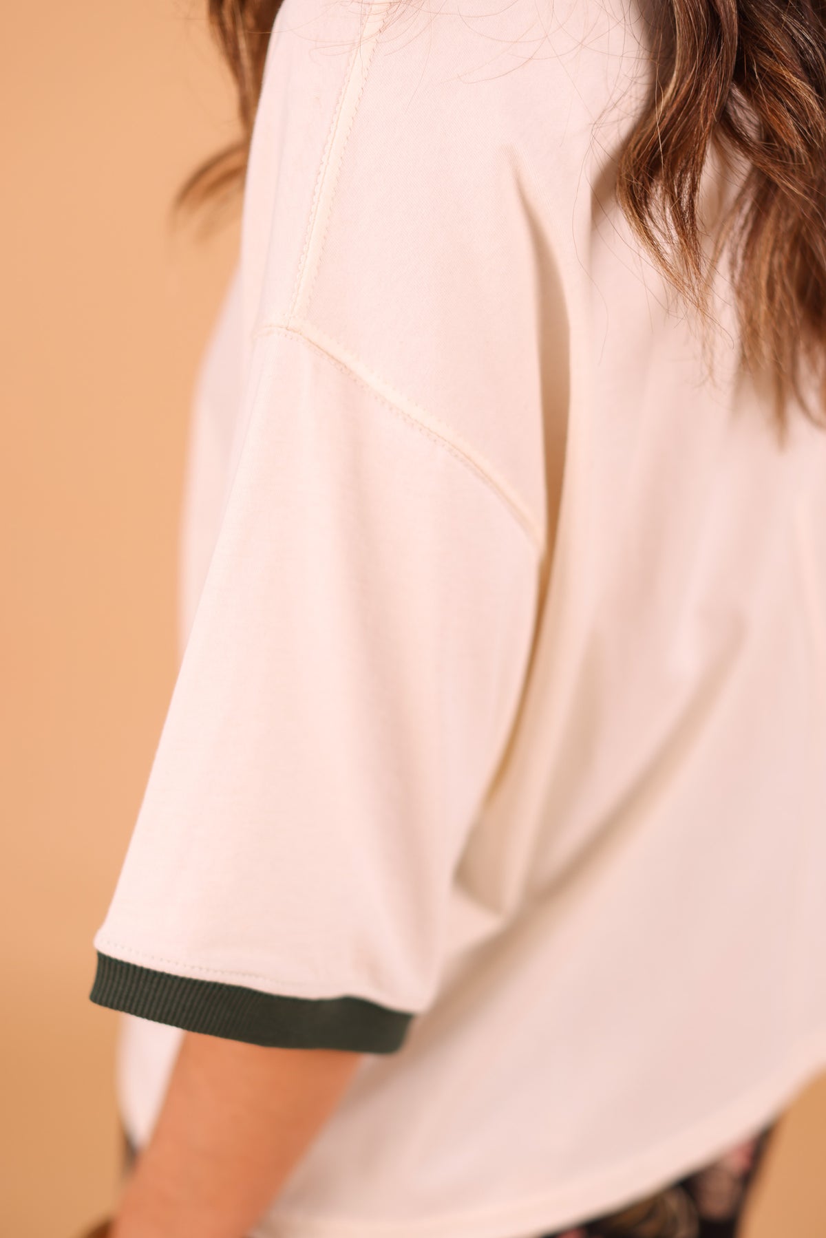 Top Jada Cream Green