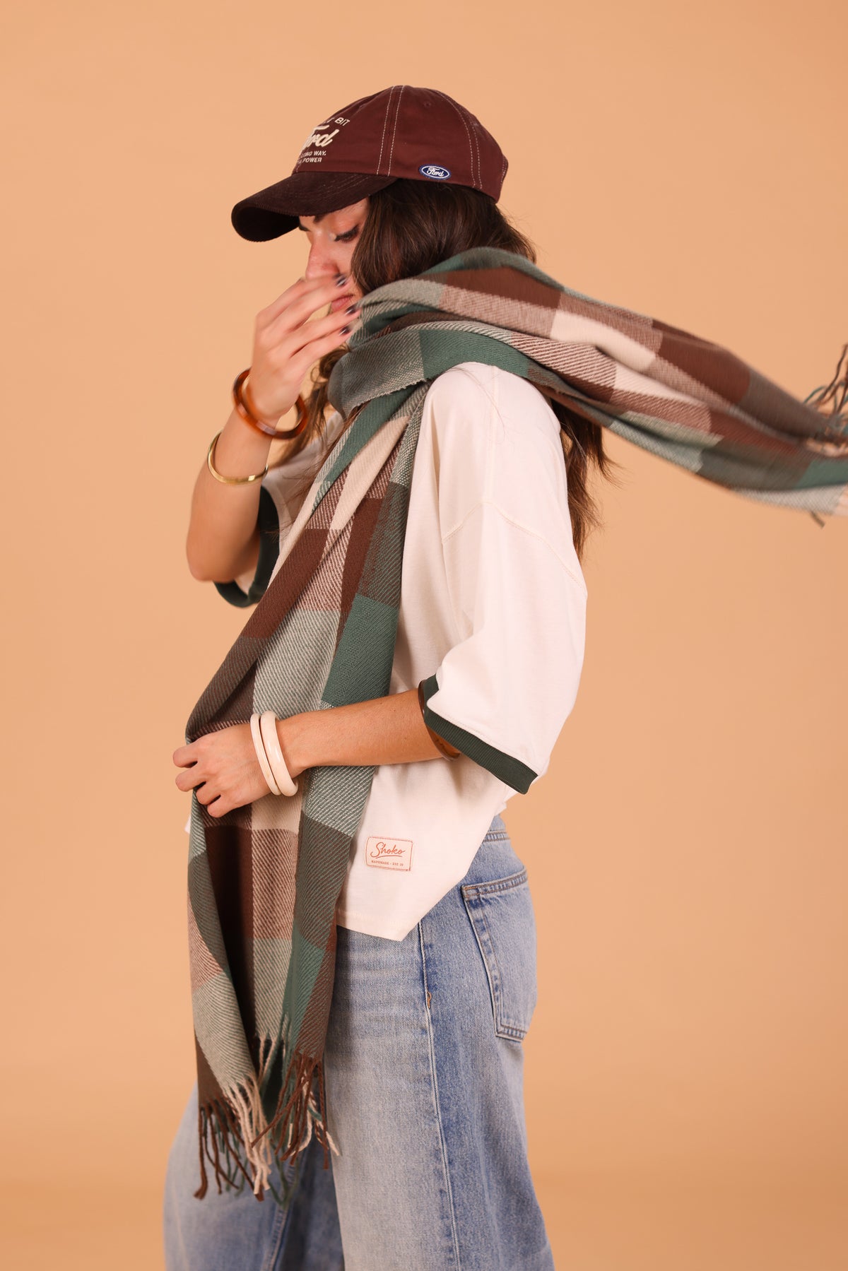 Scarf Leina Brown & Green