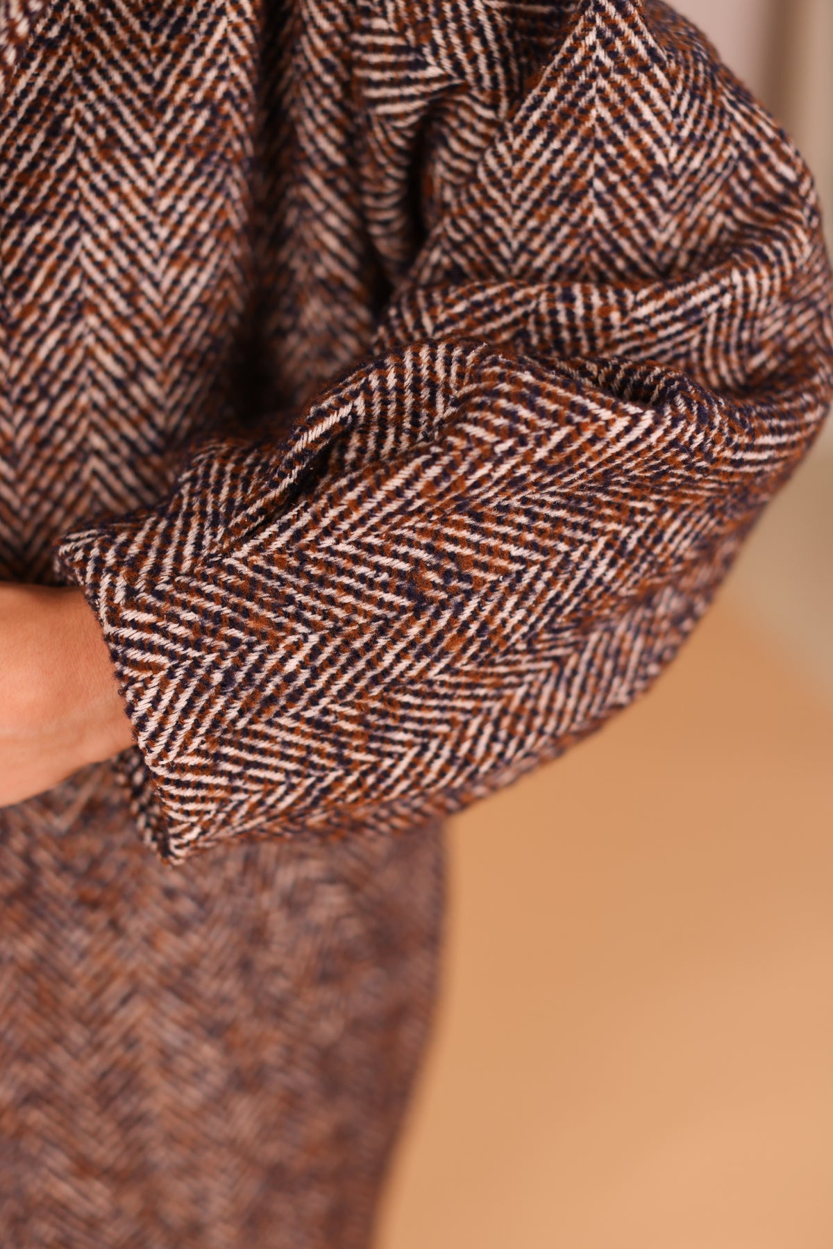 Coat Brinley Brown Heringbone