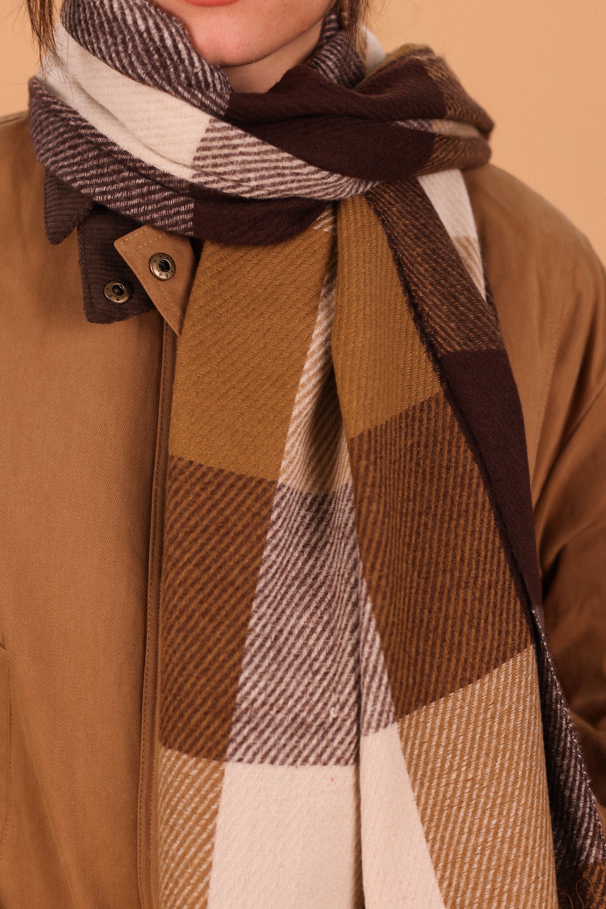 Scarf Leina Beige & Brown