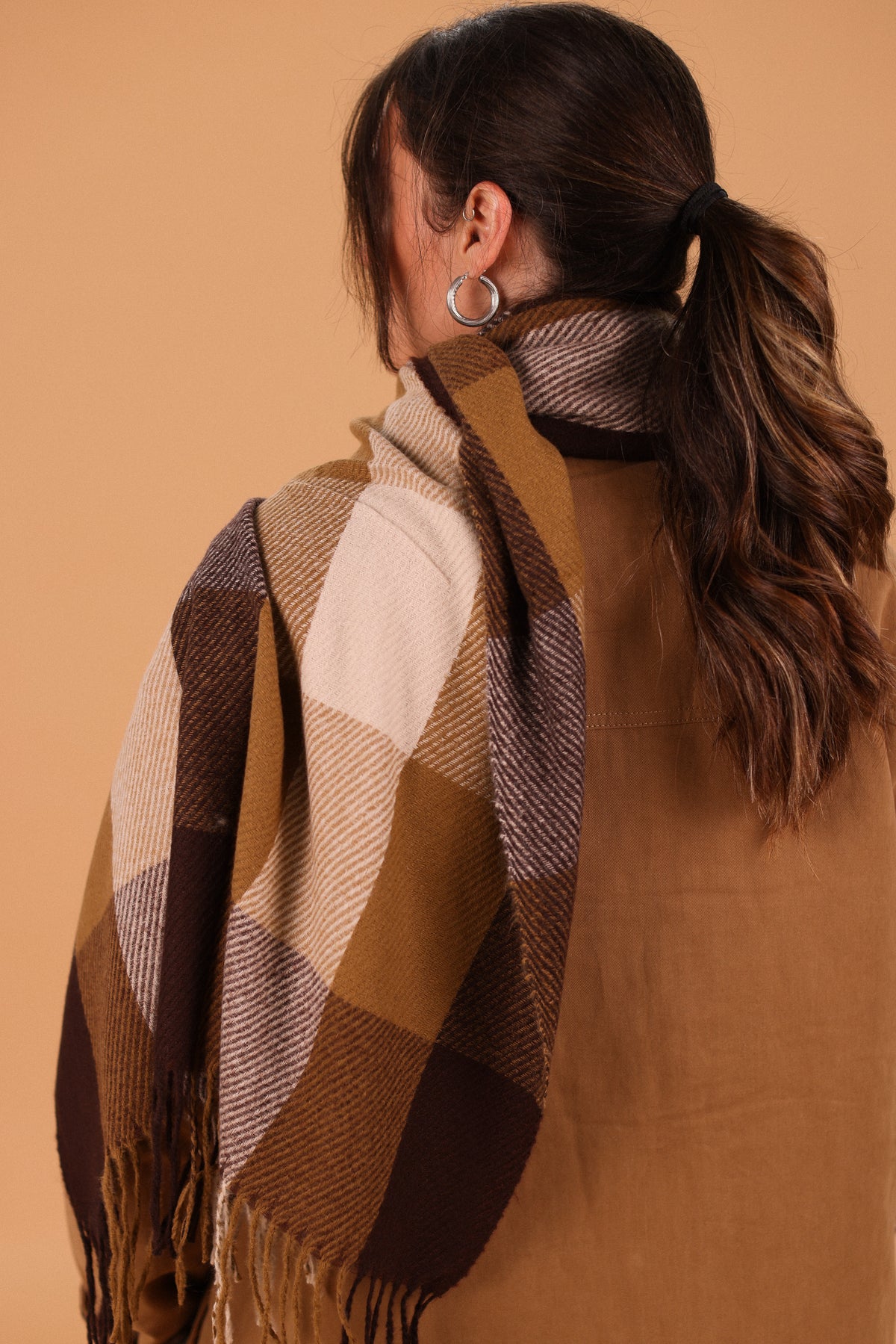 Scarf Leina Beige & Brown