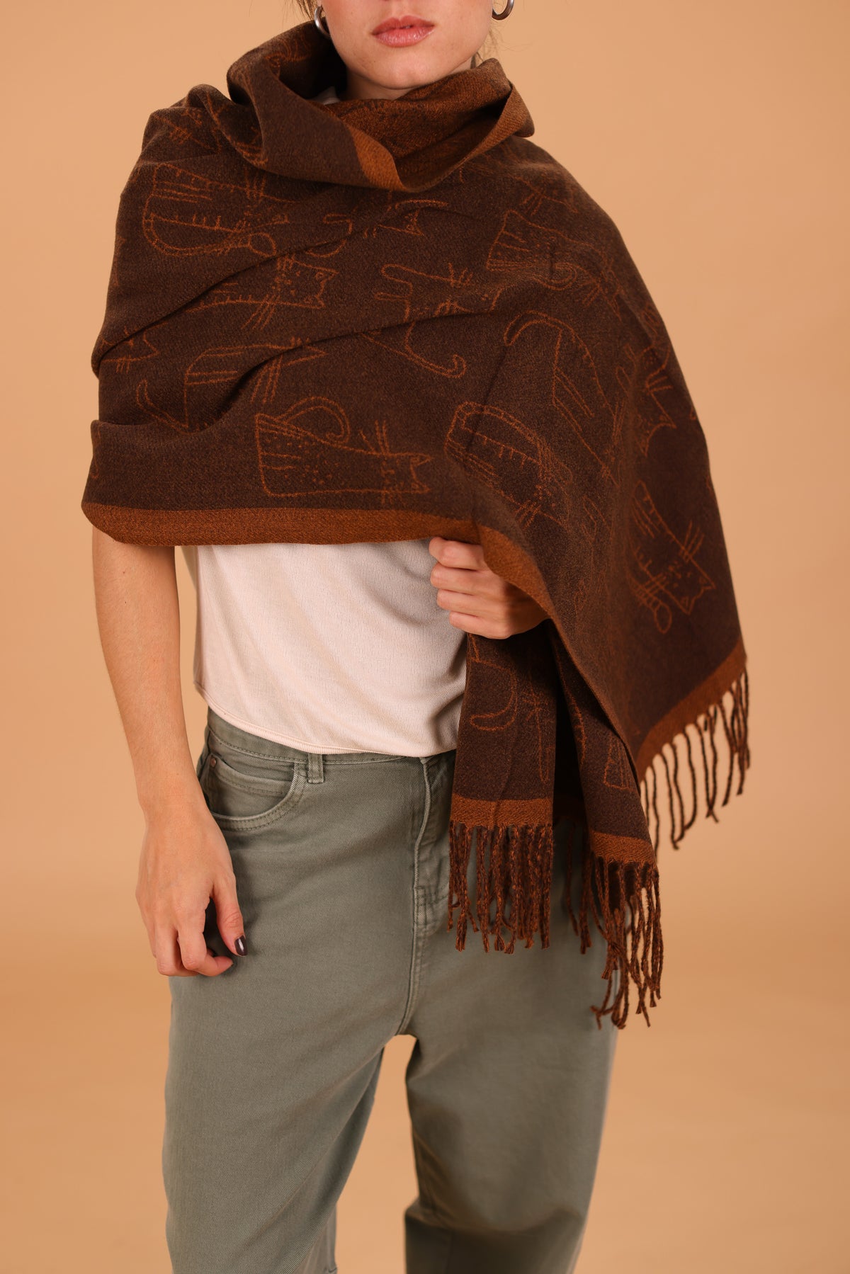 Scarf Nori Brown