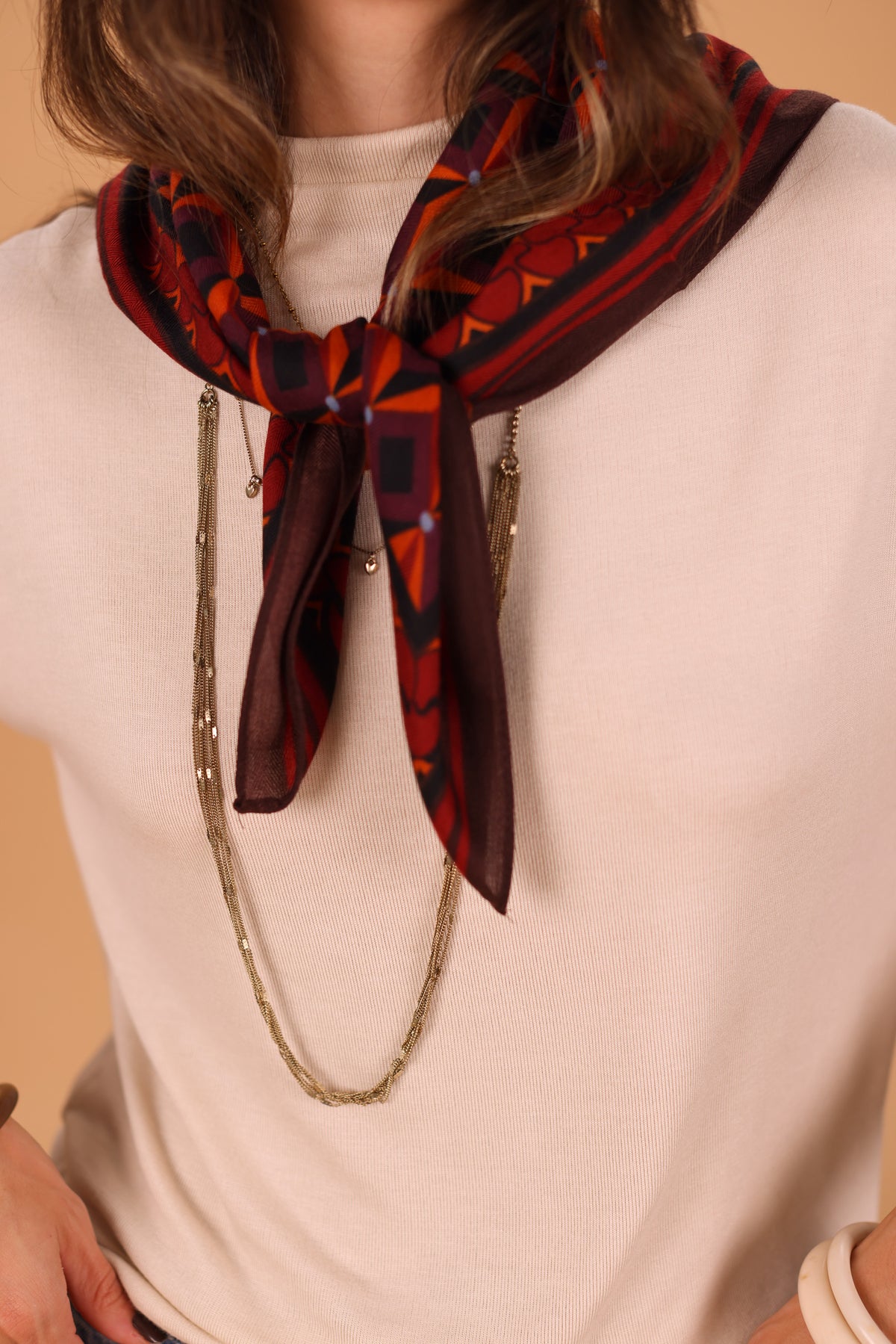 Scarf Vale Red Geometric