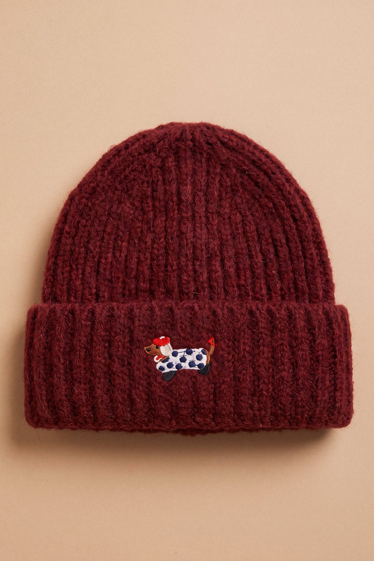 Beanie Poggo Wine Red