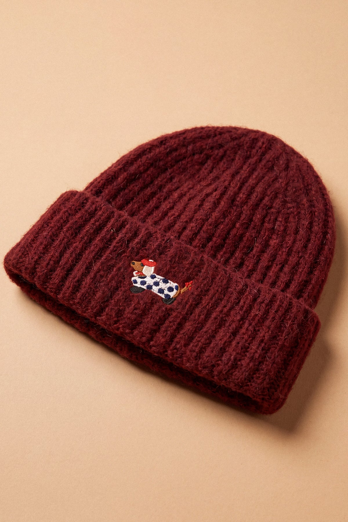 Beanie Poggo Wine Red