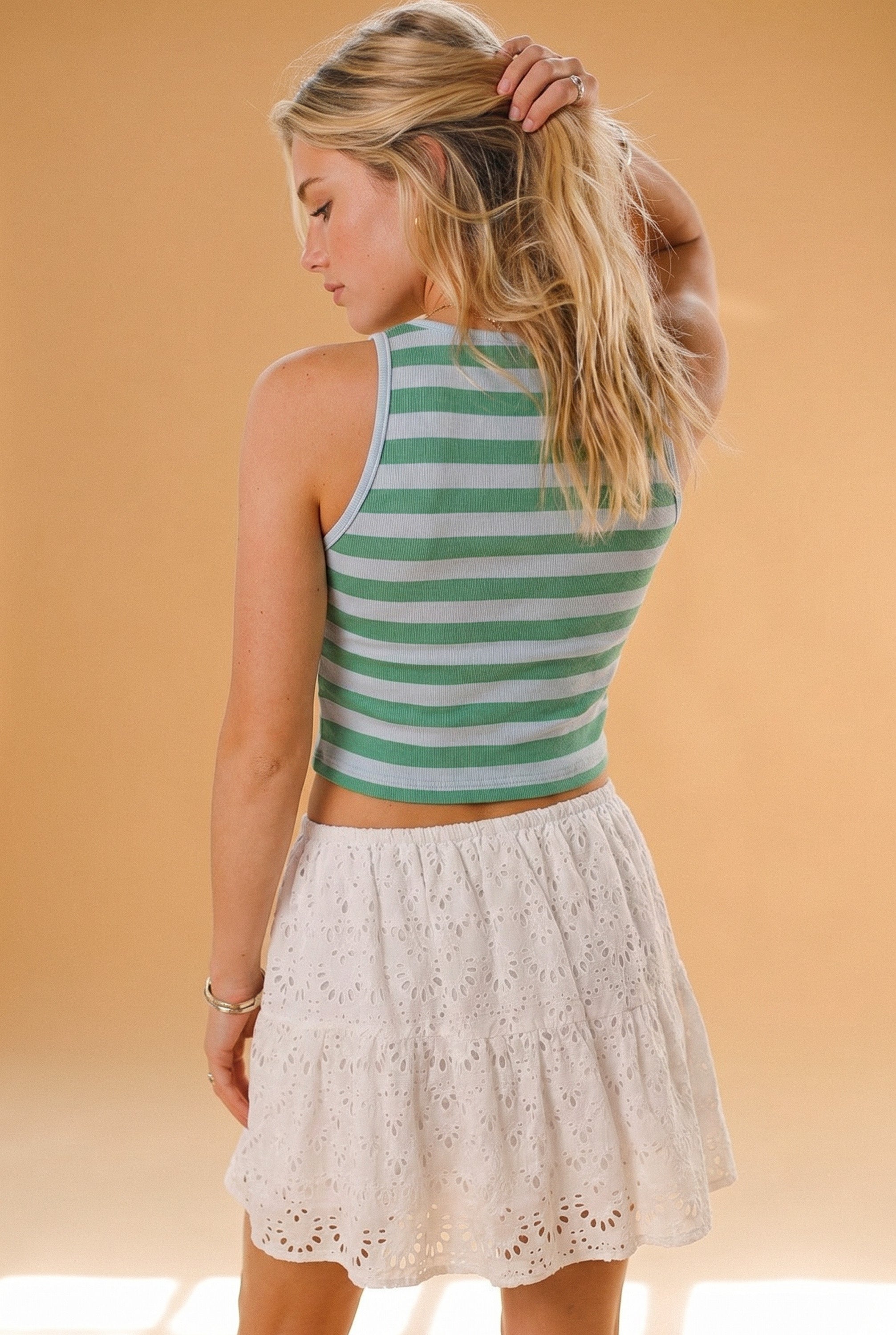 Top Liz Green Stripes