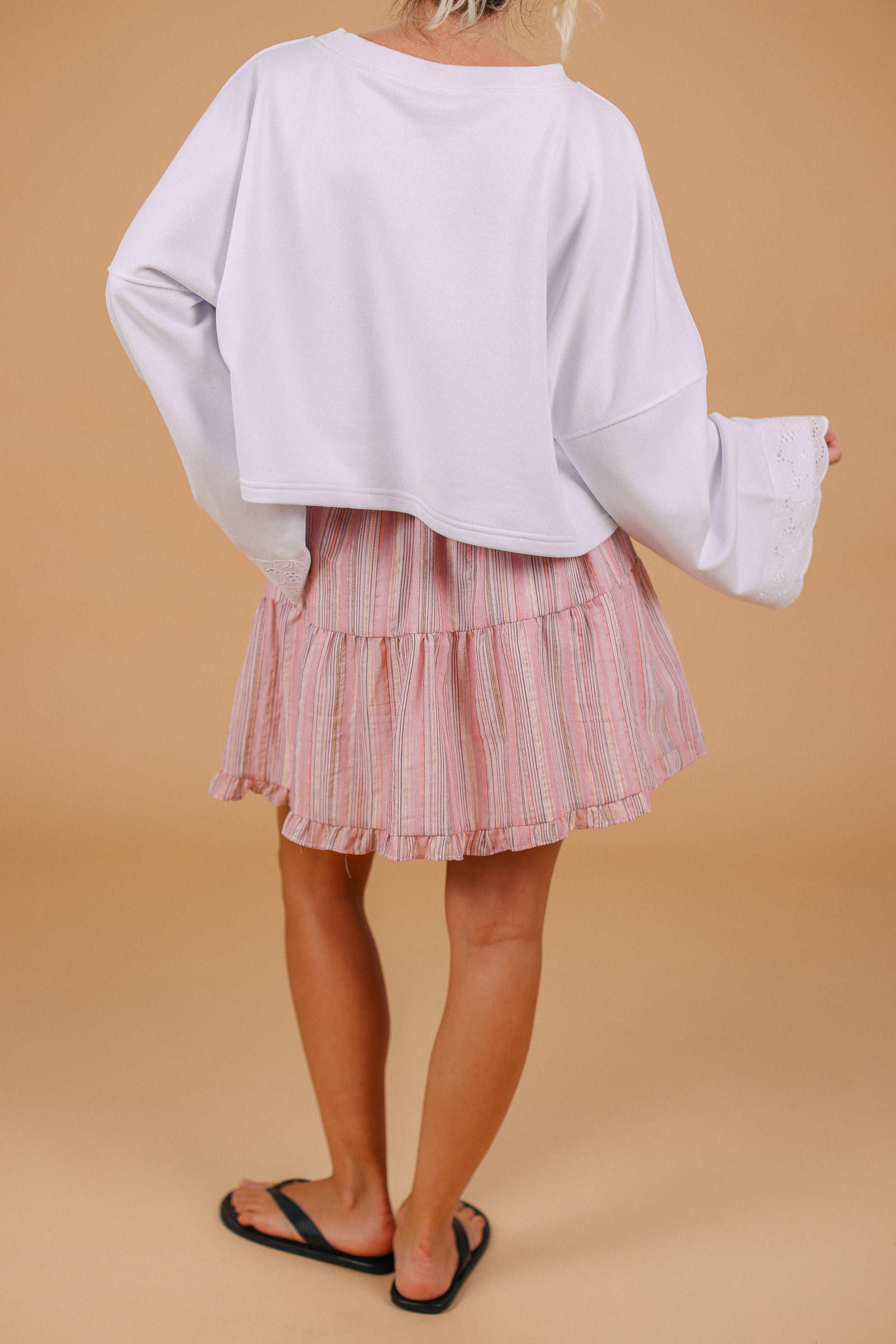 Sweatshirt Joe White Lace