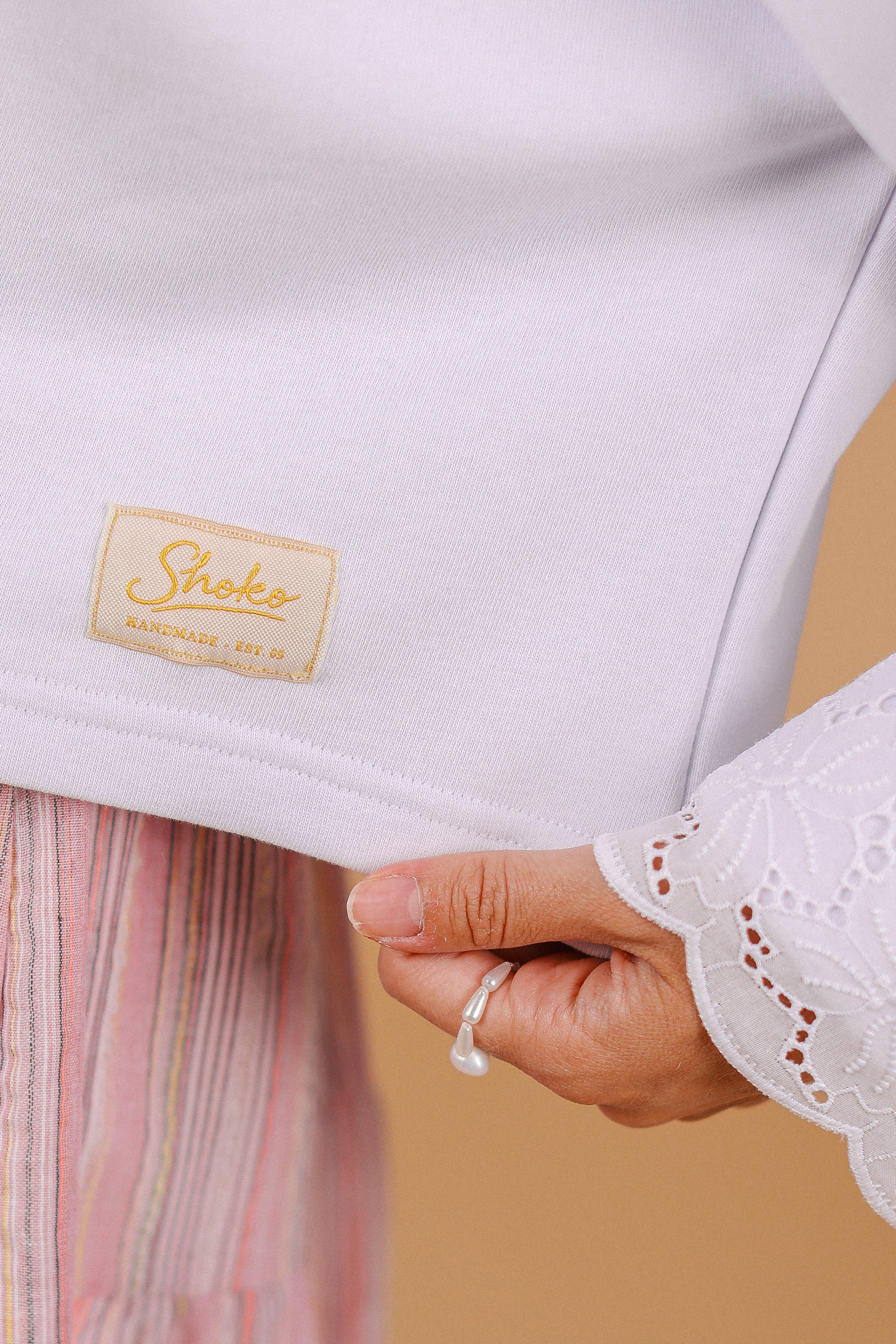 Sweatshirt Joe White Lace
