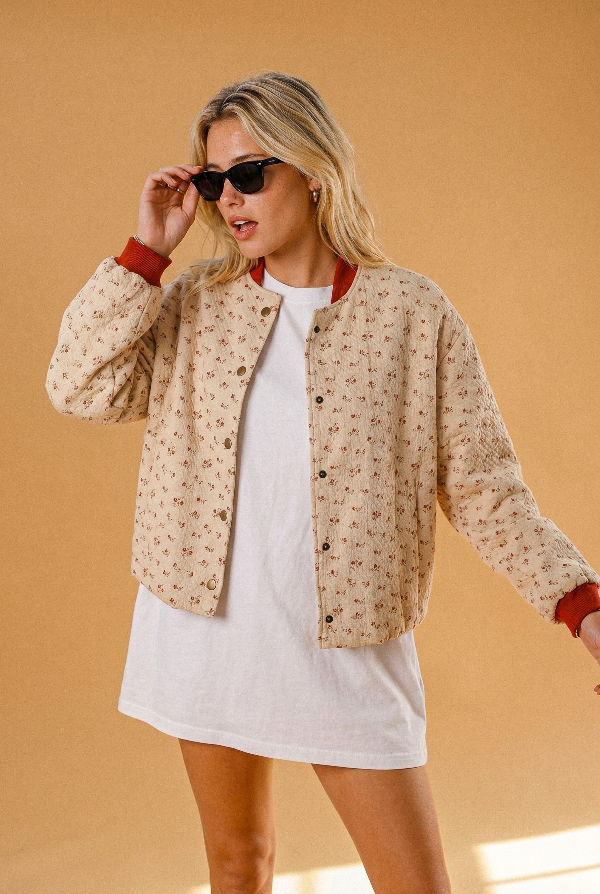 Bomber Jacket Lotta Cream Blossoms