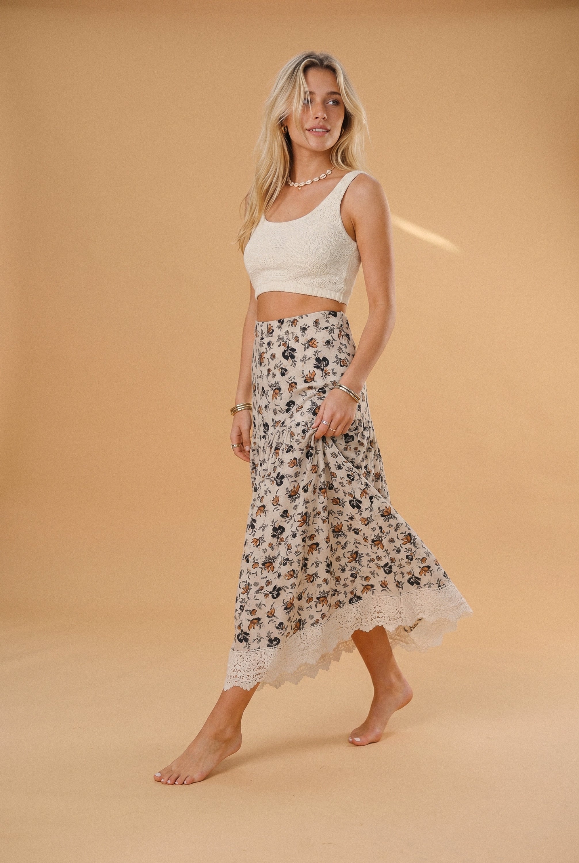Skirt Celina Vintage Flowers