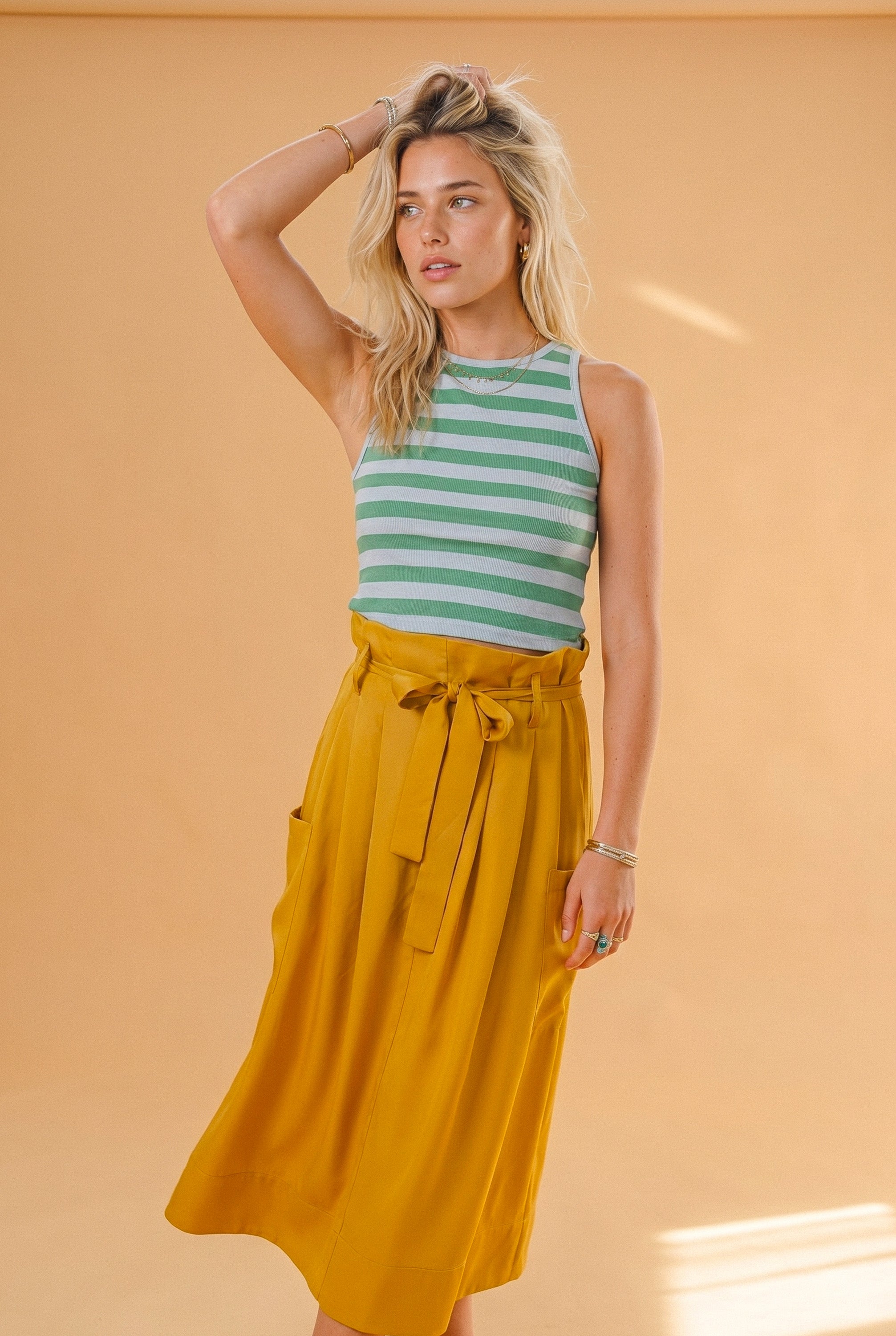 Top Liz Green Stripes