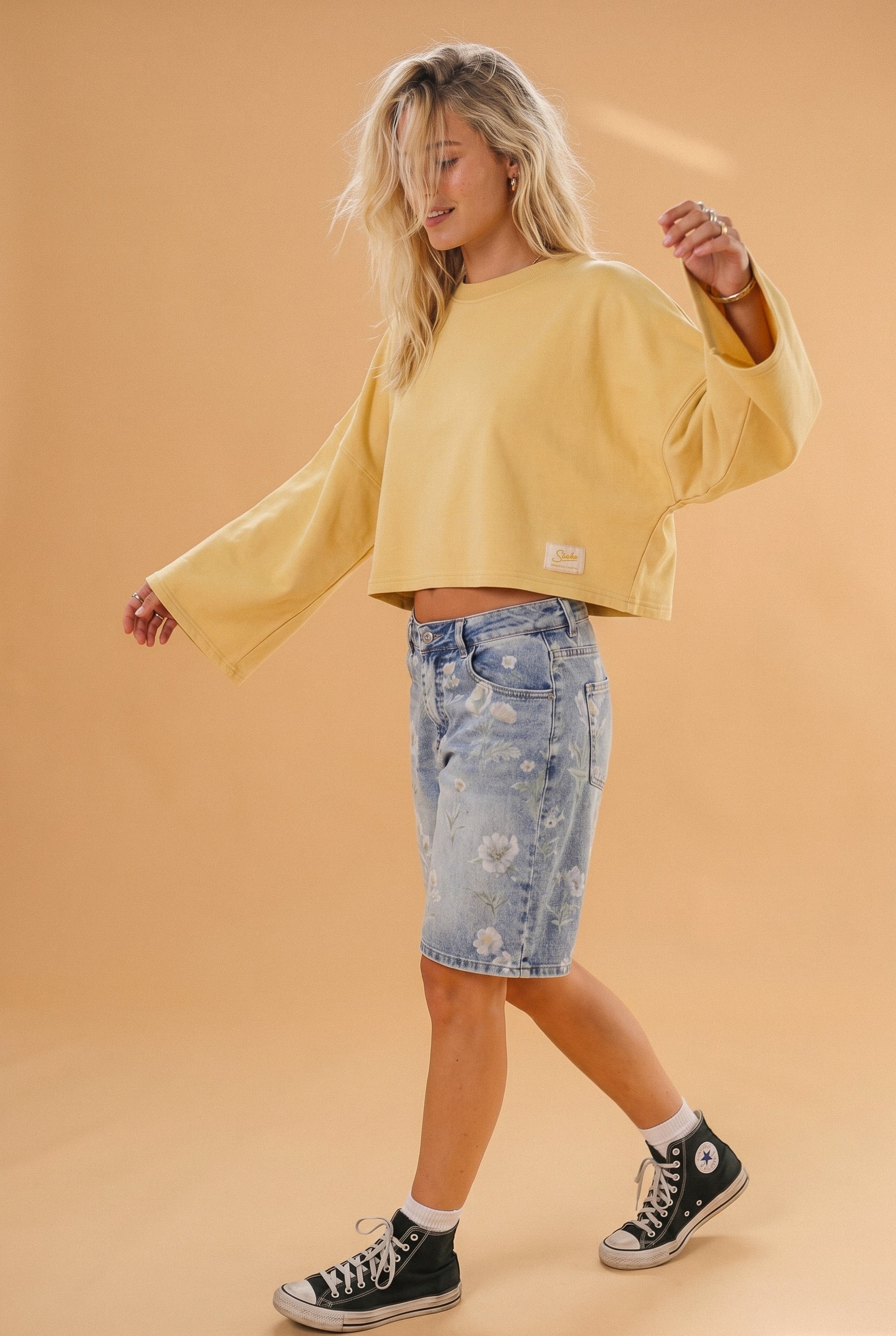 Shorts Wildflowers Denim