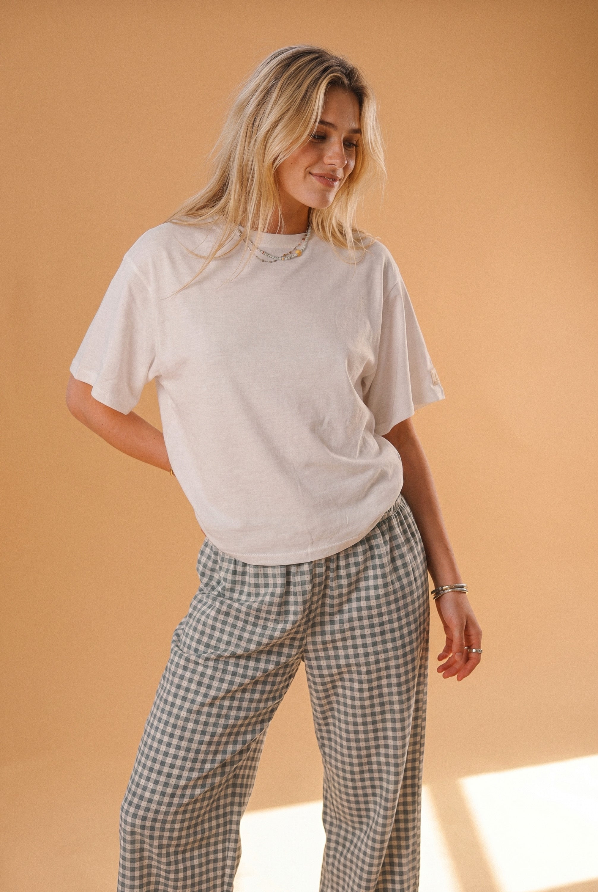 Trousers Dino Gingham Green