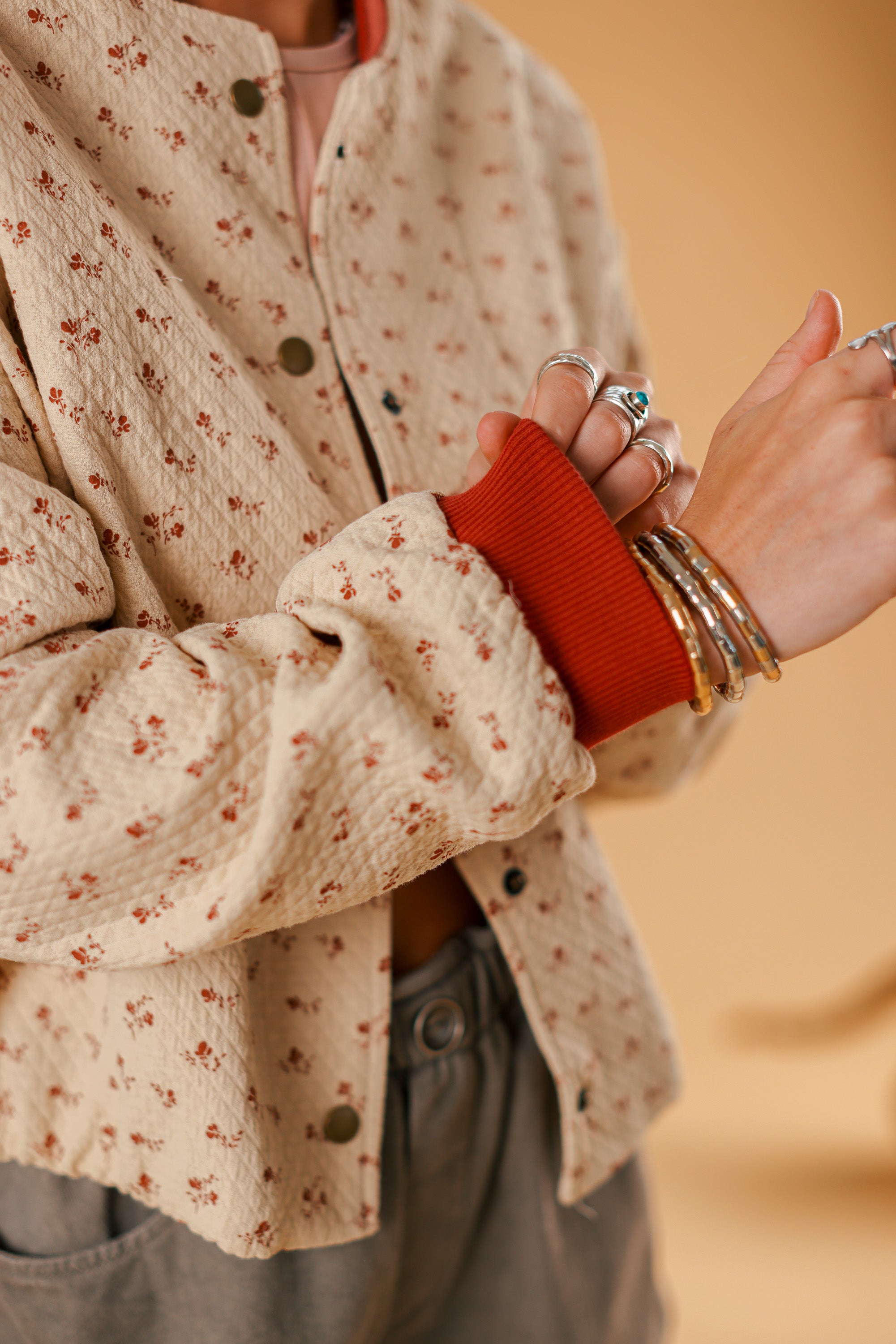 Bomber Jacket Lotta Cream Blossoms