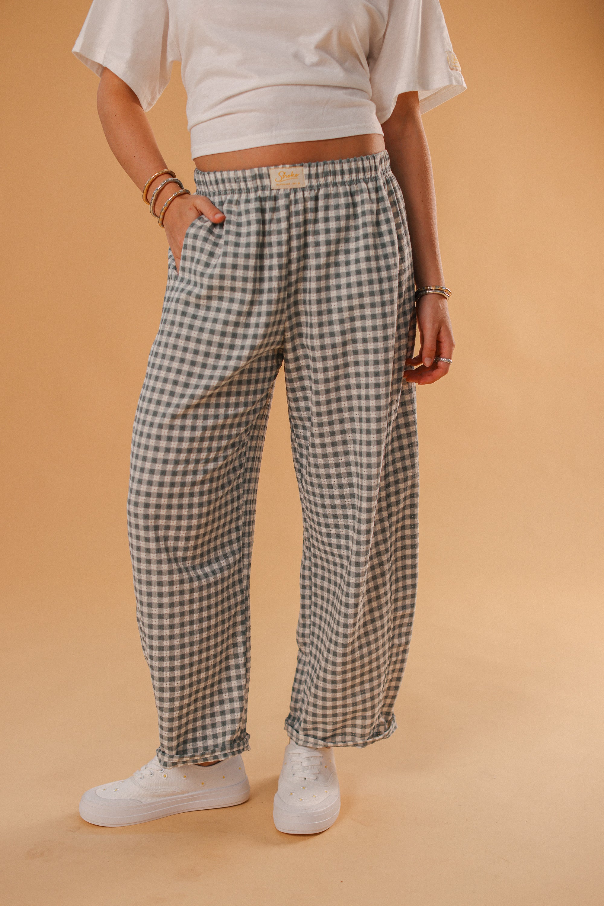 Trousers Dino Gingham Green