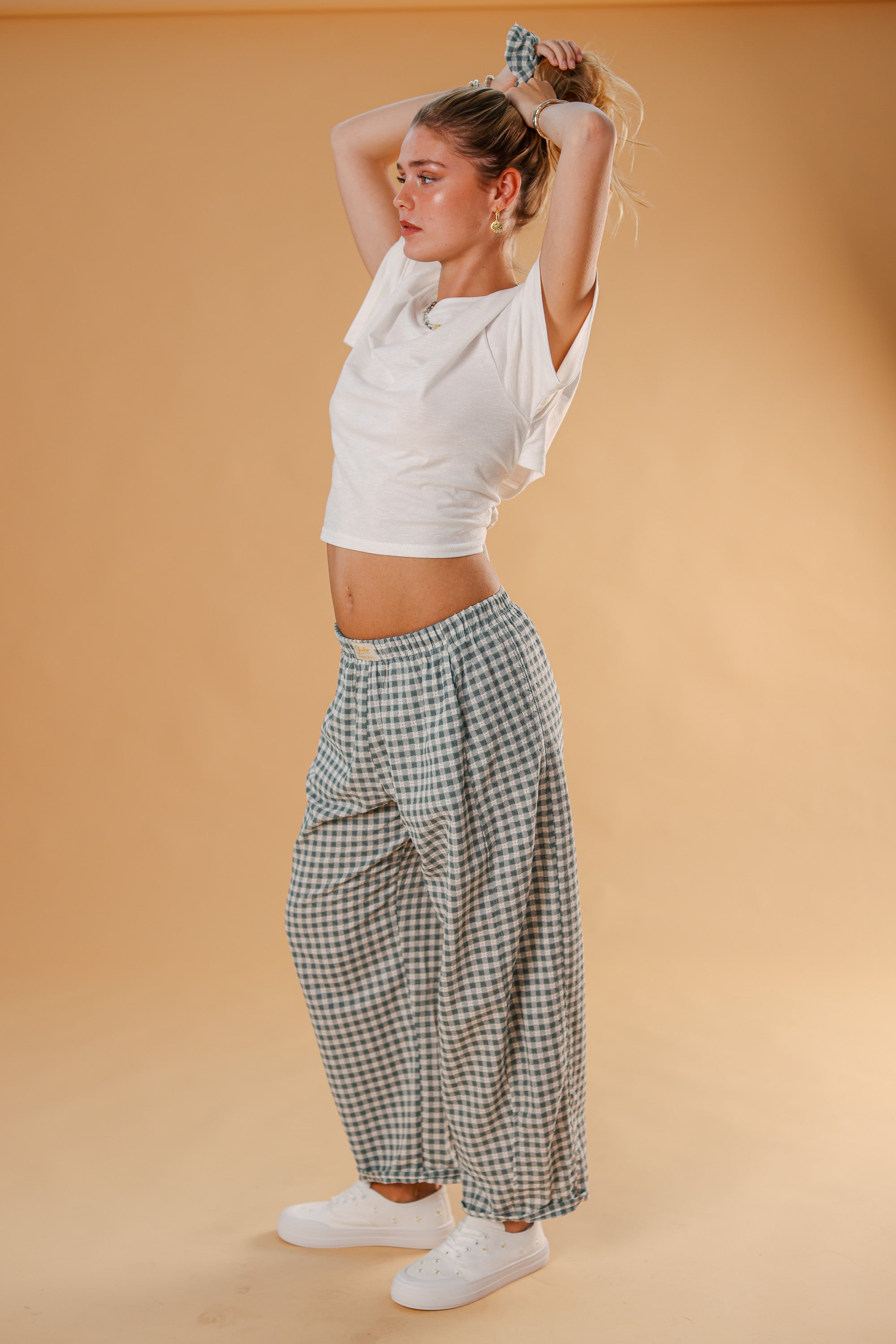 Trousers Dino Gingham Green