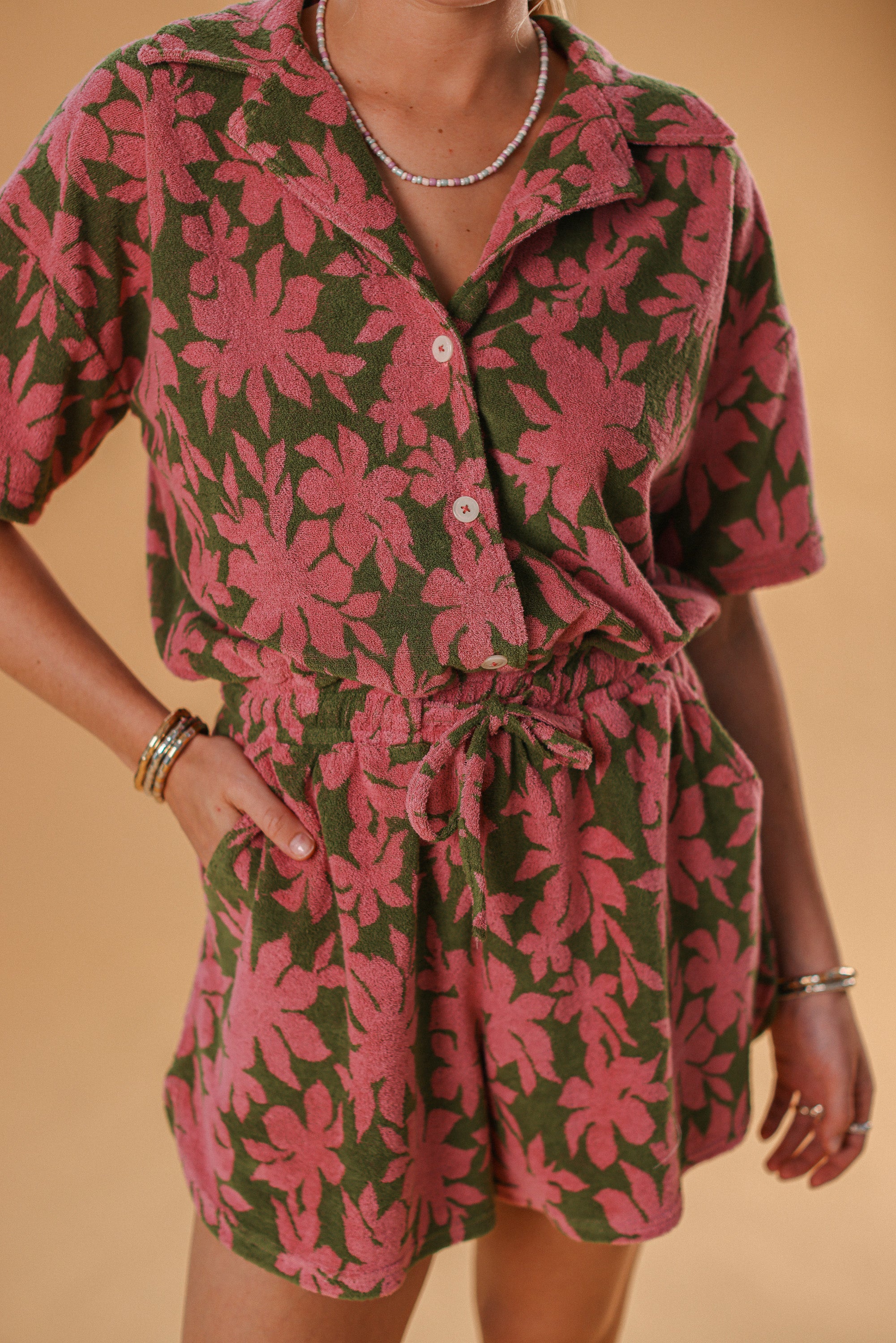 Playsuit Lara Green Palms