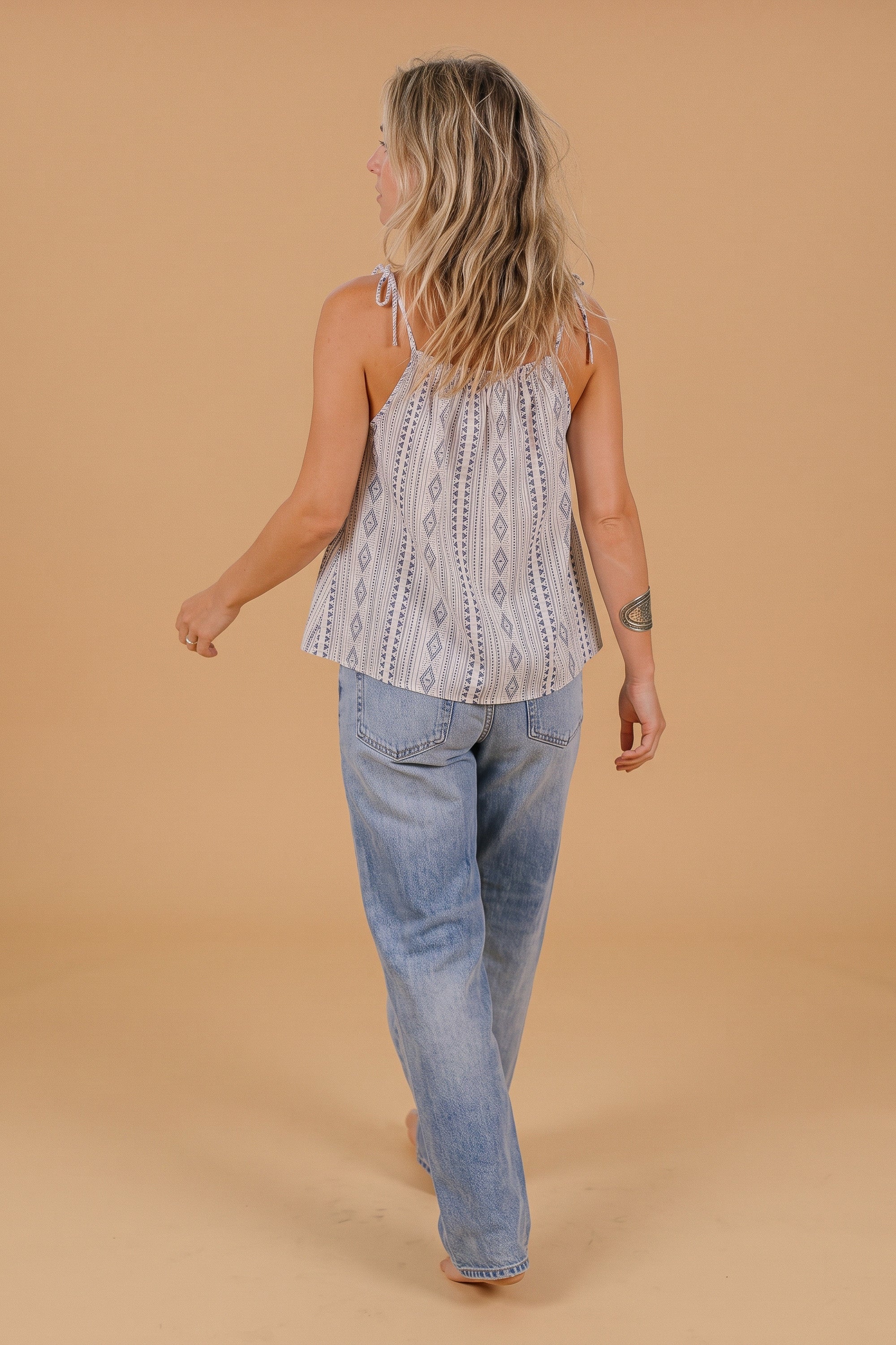 Top Calypso Geometric Stripes