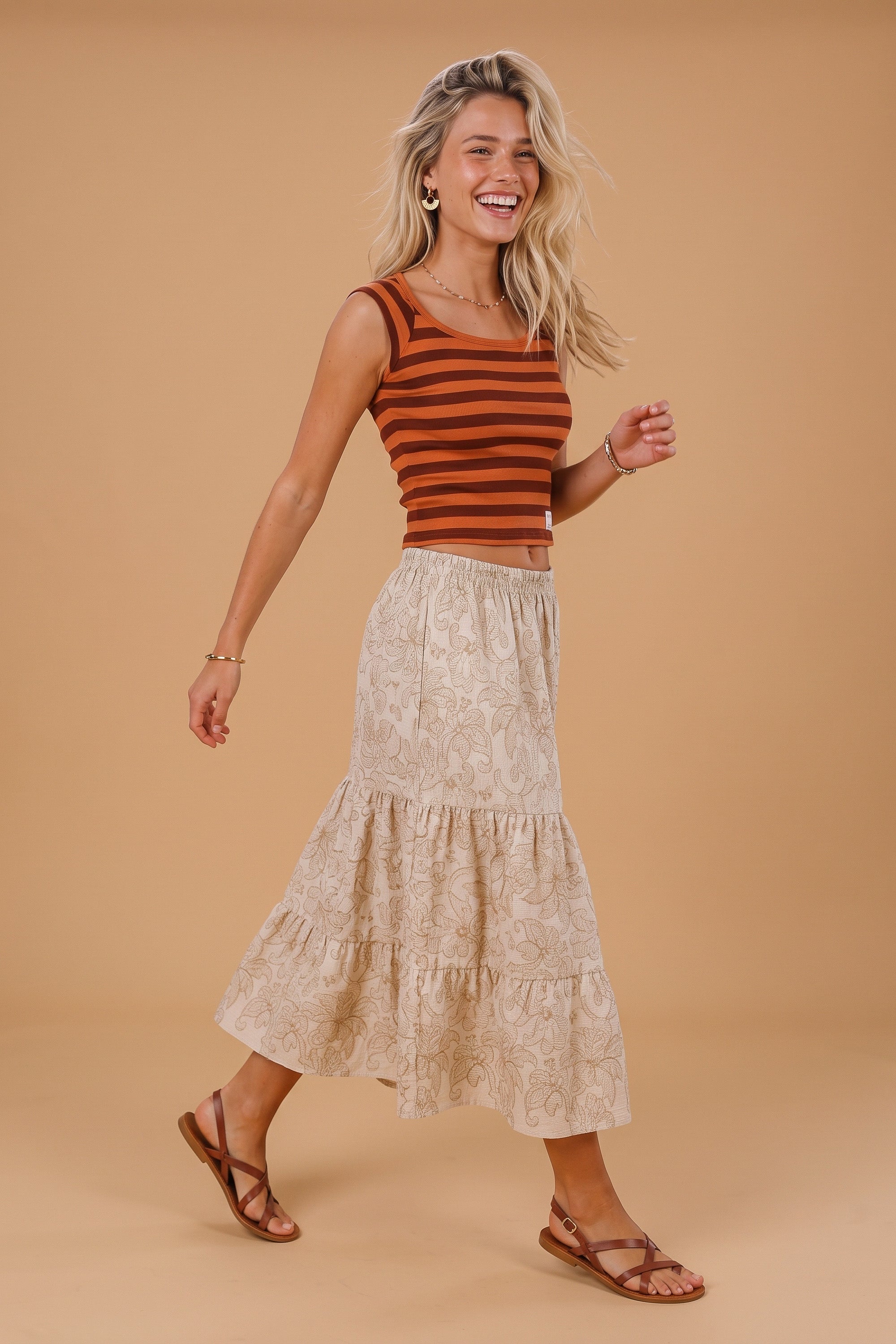 Skirt Martha Cream Embroidered