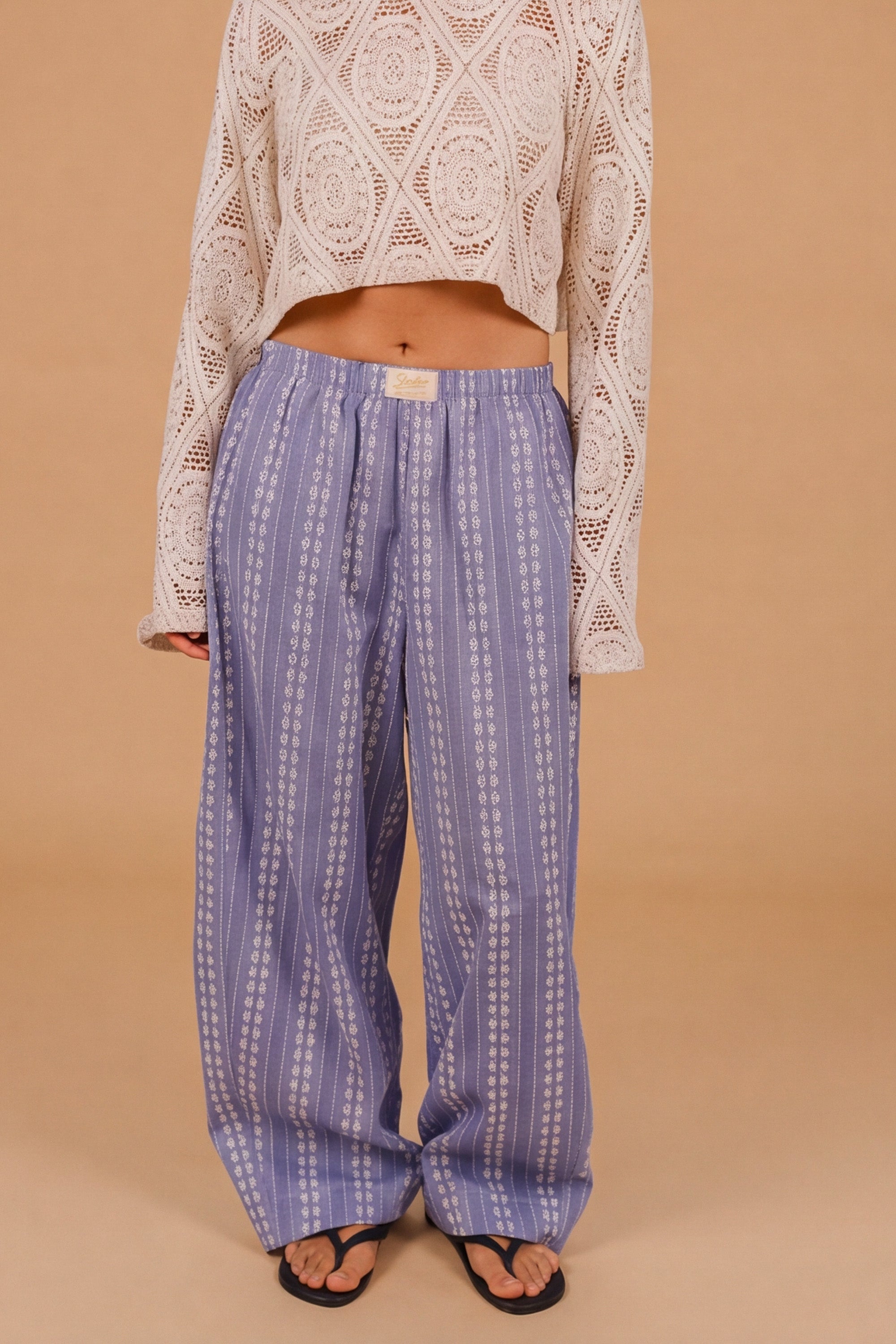 Trousers Dino Blue Flowers