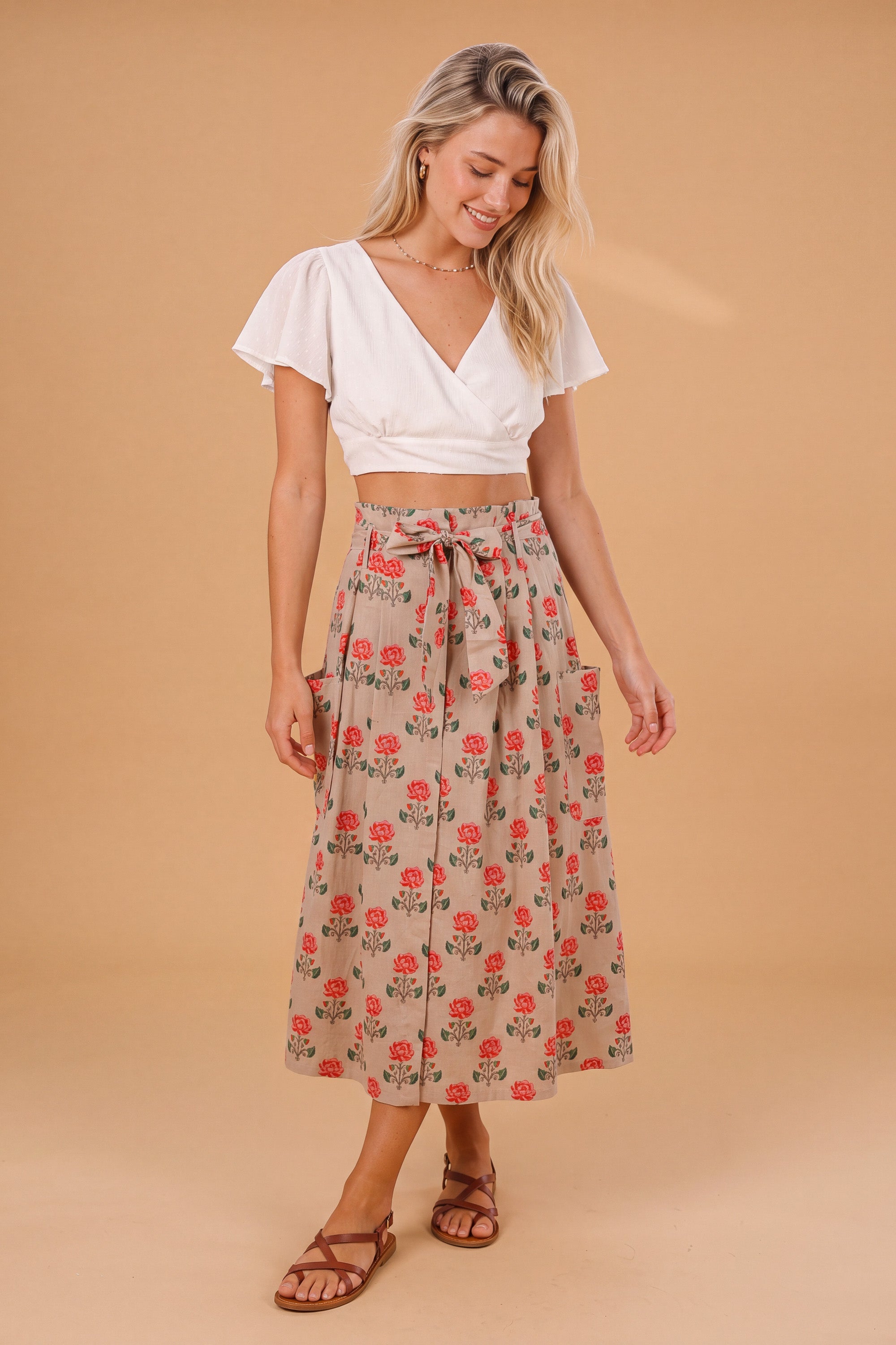 Skirt Malvina Mocha Floral